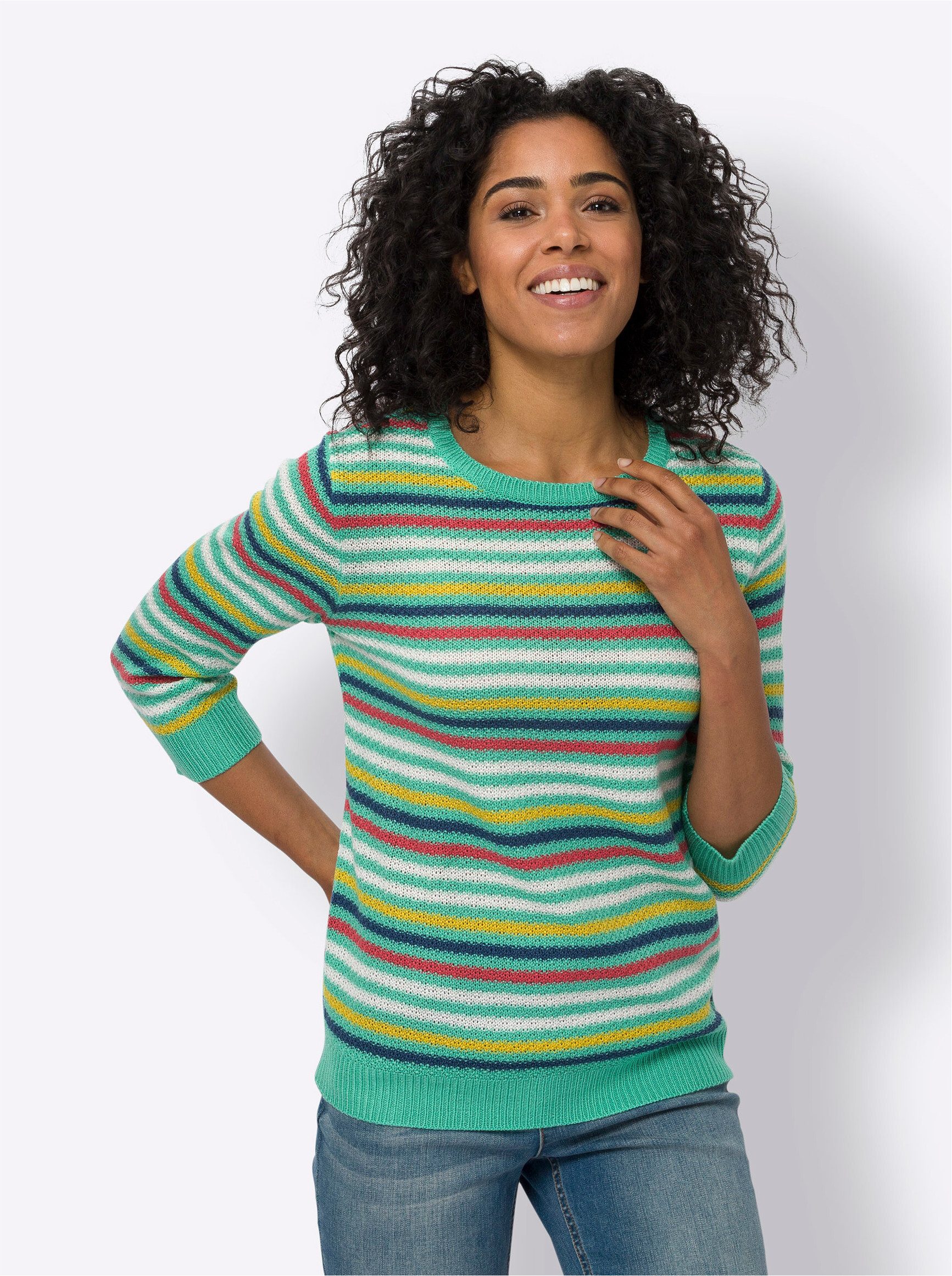 Sieh an! Strickpullover Streifenpullover günstig online kaufen