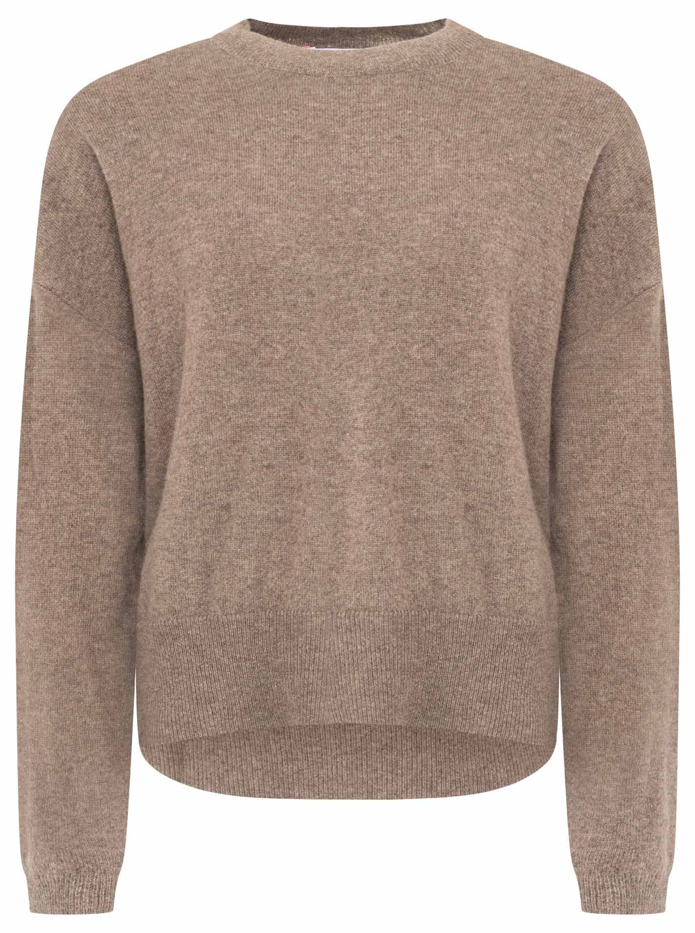 Zwillingsherz Kaschmirpullover Kastiger Rundhalspullover