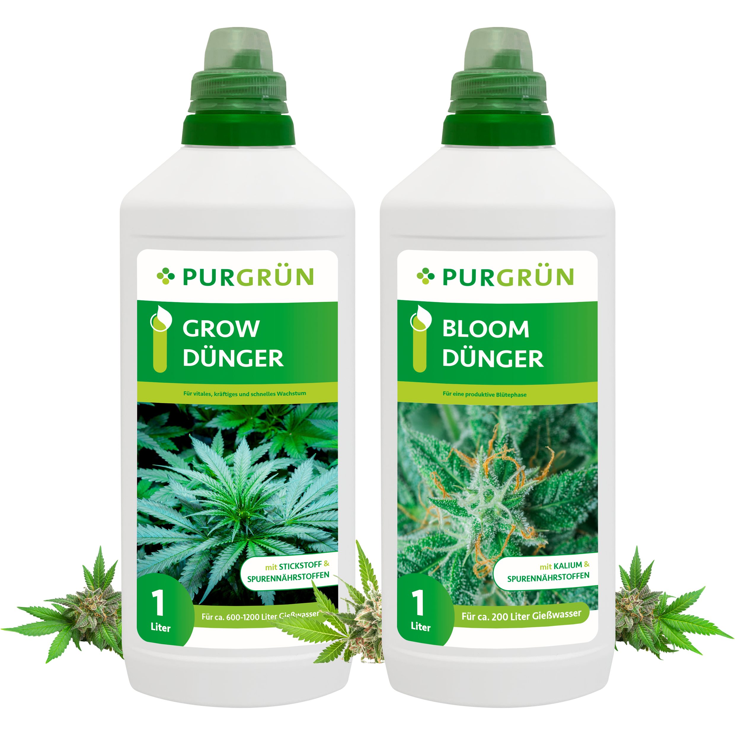 Purgrün Pflanzendünger Purgrün Cannabis Dünger Set, Flüssigdünger