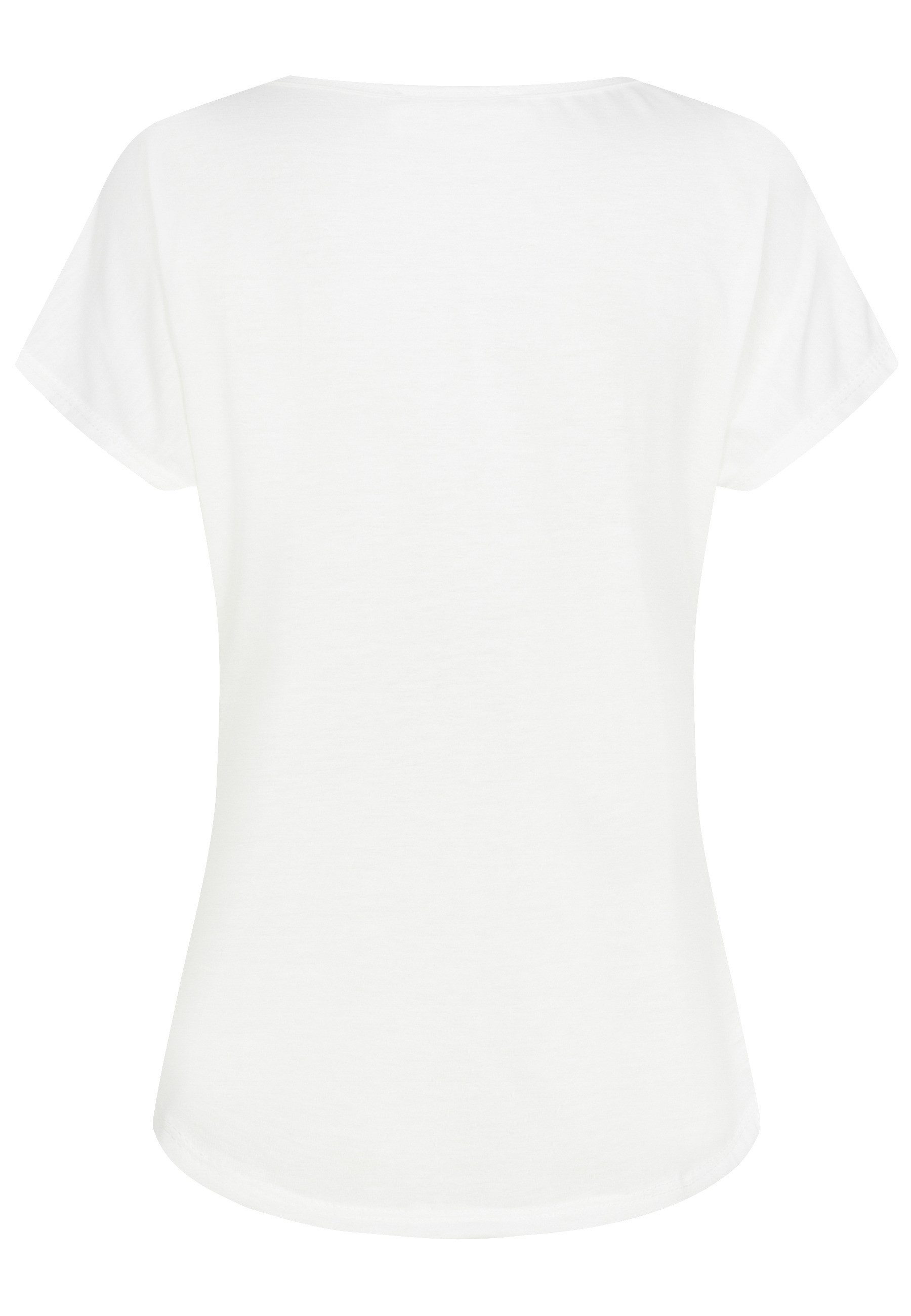 CLOUD 5IVE T-Shirt CLOUD 5IVE Viskose T-Shirt mit Blumen Print (1-tlg) günstig online kaufen