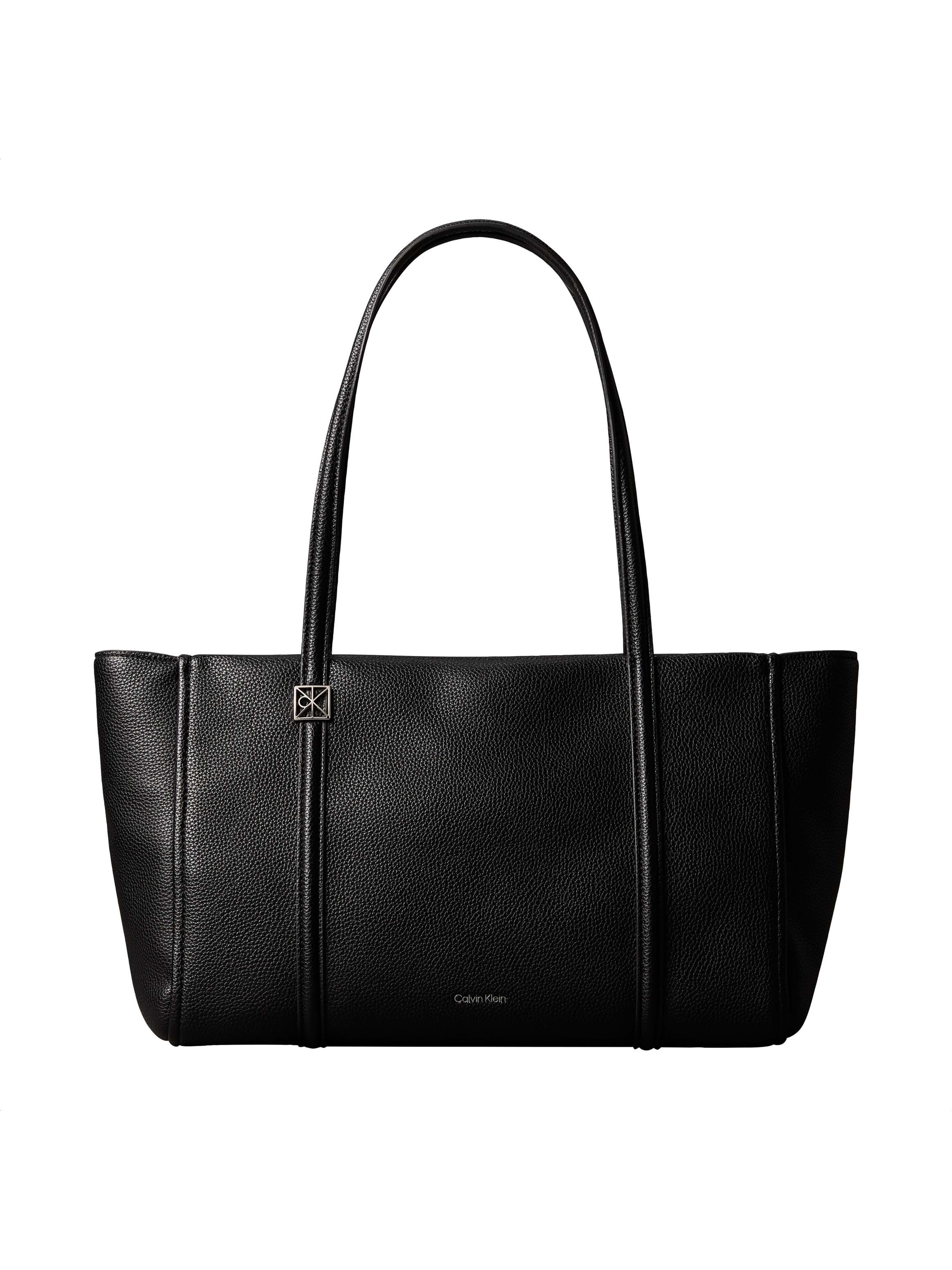 Calvin Klein Tragetasche EMBLEM HW PEBBLE TOTE, Handtasche, Henkeltasche, Schultertasche mit Logoschriftzug