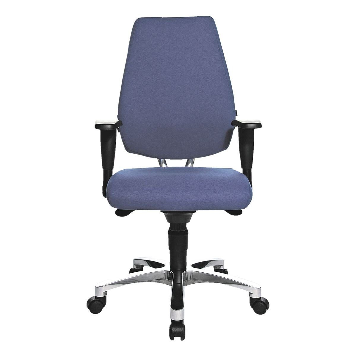 TOPSTAR Schreibtischstuhl Sitness und 30, blau mit Flachsitz Body-Balance-Tec Armlehnen