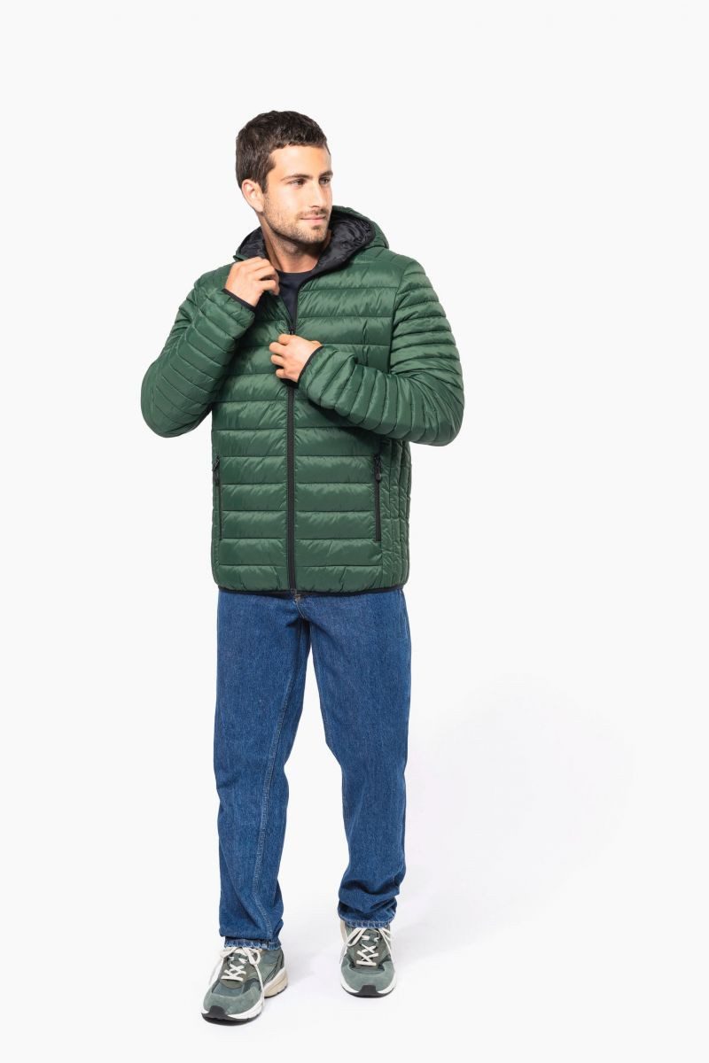 Kariban Outdoorjacke Leichte Herren-Steppjacke mit Kapuze