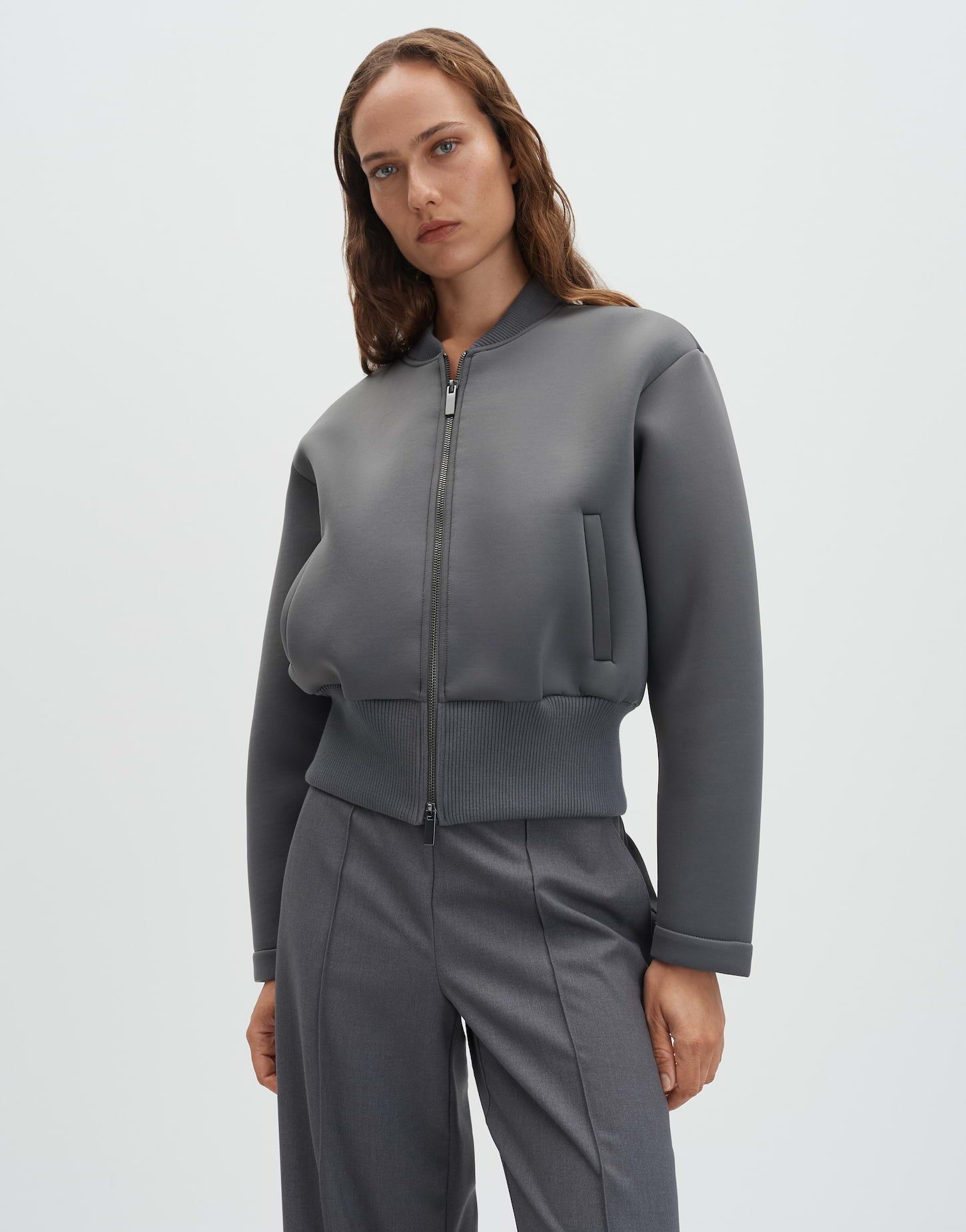someday Sweatjacke USELENA Regular Scuba mit feinem Glanz lockere Passform, günstig online kaufen