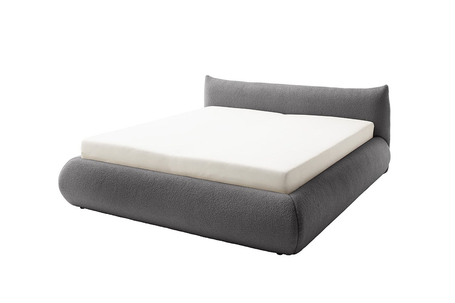 freiraum Stauraumbett Fortello, Liegefläche 140x200 cm, in Grau, Stoffbezug - 164x88x232cm (BxHxT)