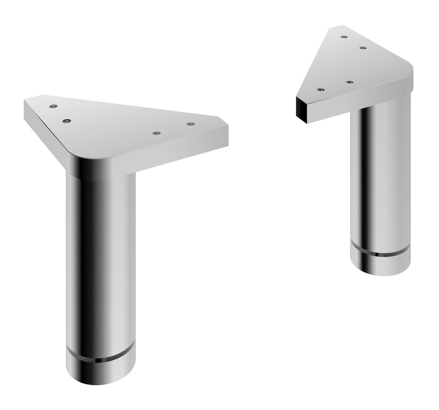 PELIPAL Мебліfuß Fußset, FILO, Grau, B 3 cm, T 3 cm, 2er Set, (2-St)