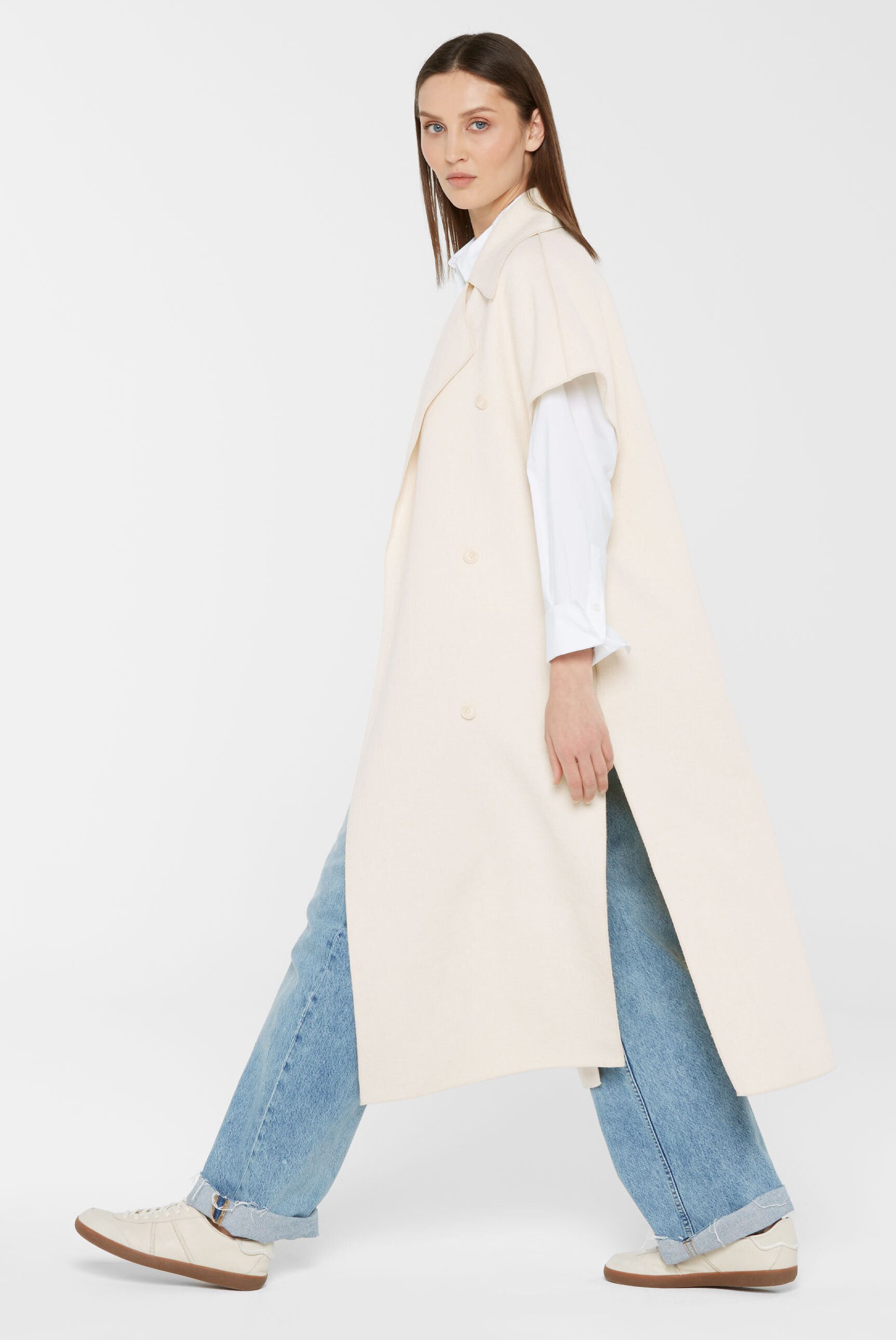 SENSES.THE LABEL Longweste mit Schlitze an den Seiten