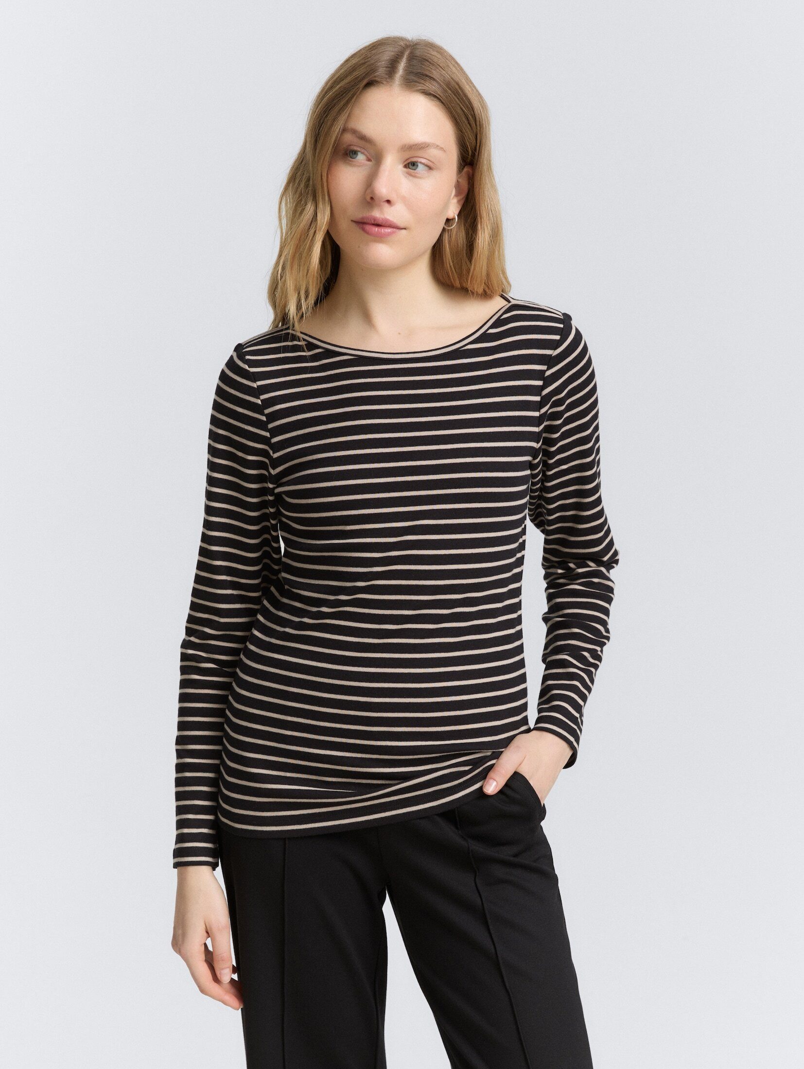 TOM TAILOR Langarmshirt, mit Streifen Muster günstig online kaufen