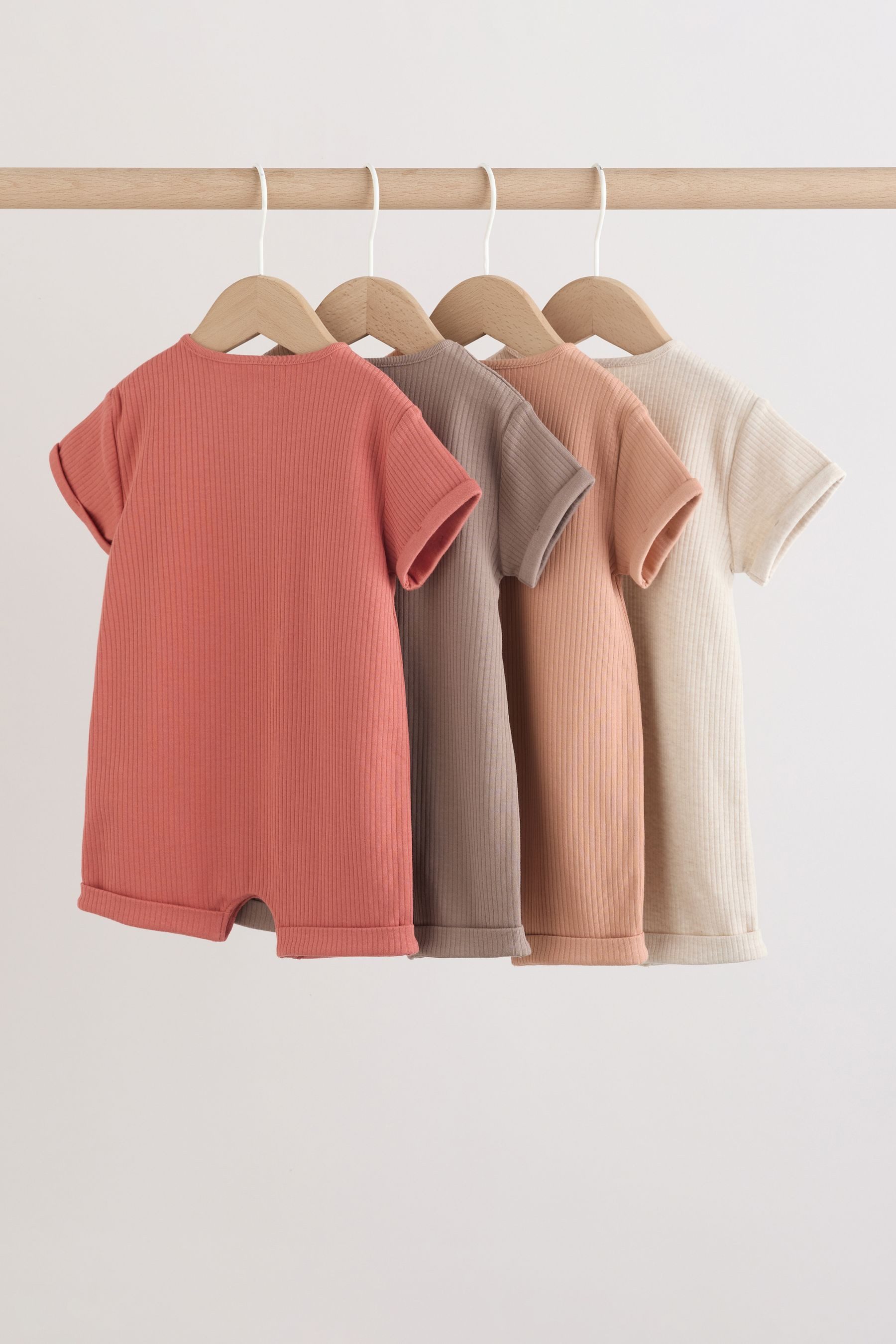 Next Strampler Baby Strampler mit geknöpftem Stehkragen, 4er-Pack (4-tlg)