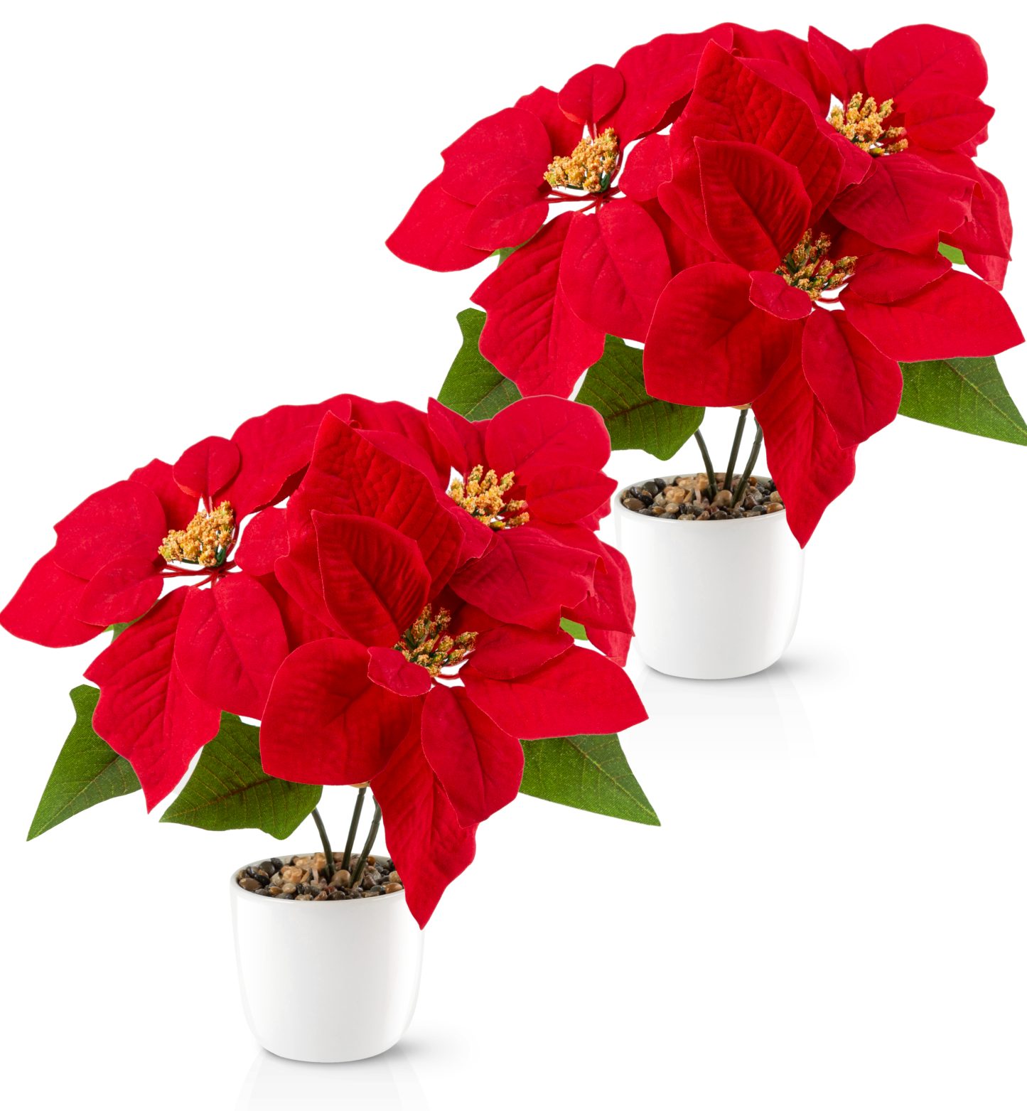 Winterliche Kunstpflanze Weihnachtsstern künstlich, Künstlicher Weihnachtss günstig online kaufen