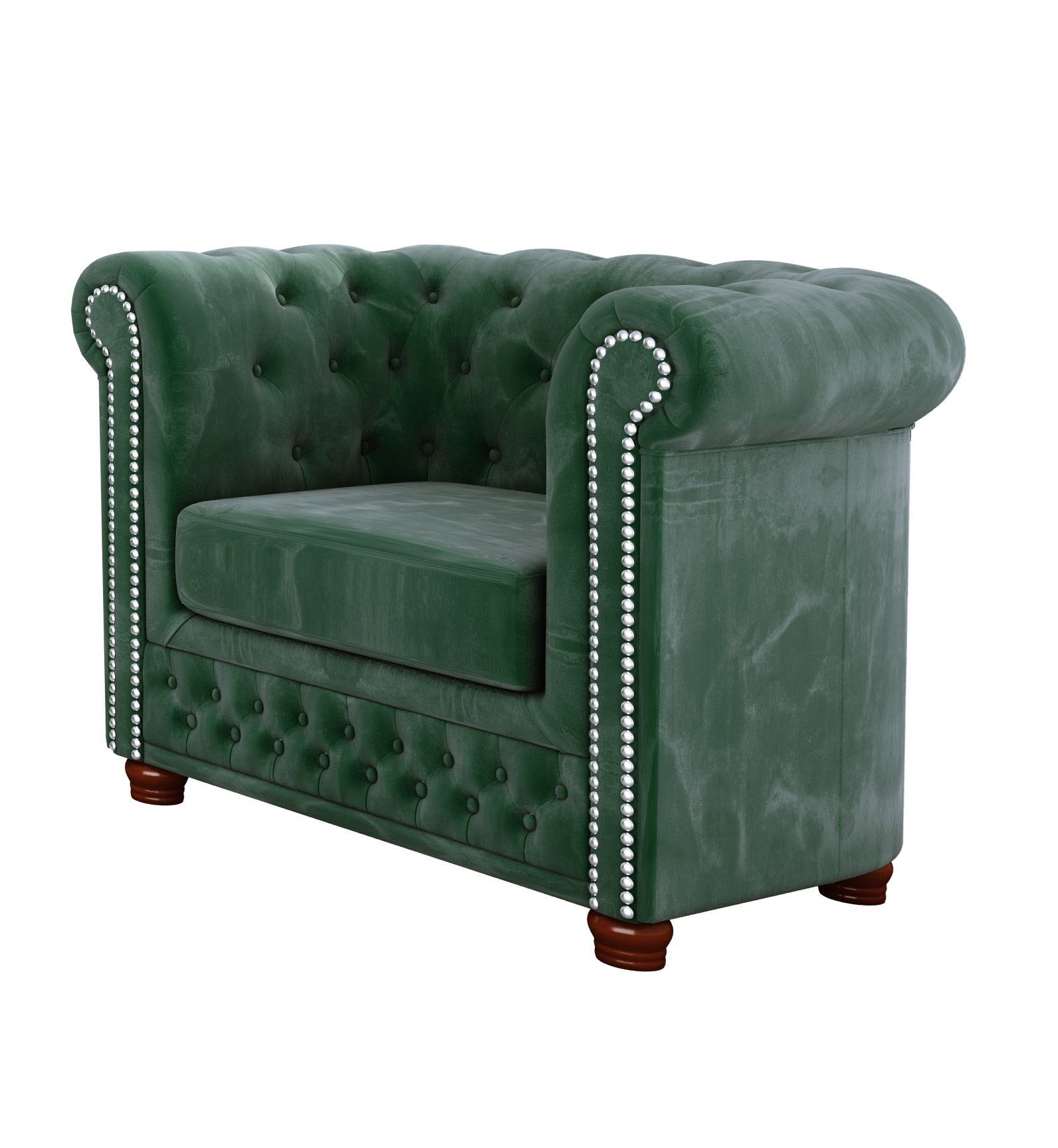 S-Style Möbel Chesterfield-Sessel Leeds aus Samt-Stoff günstig online kaufen