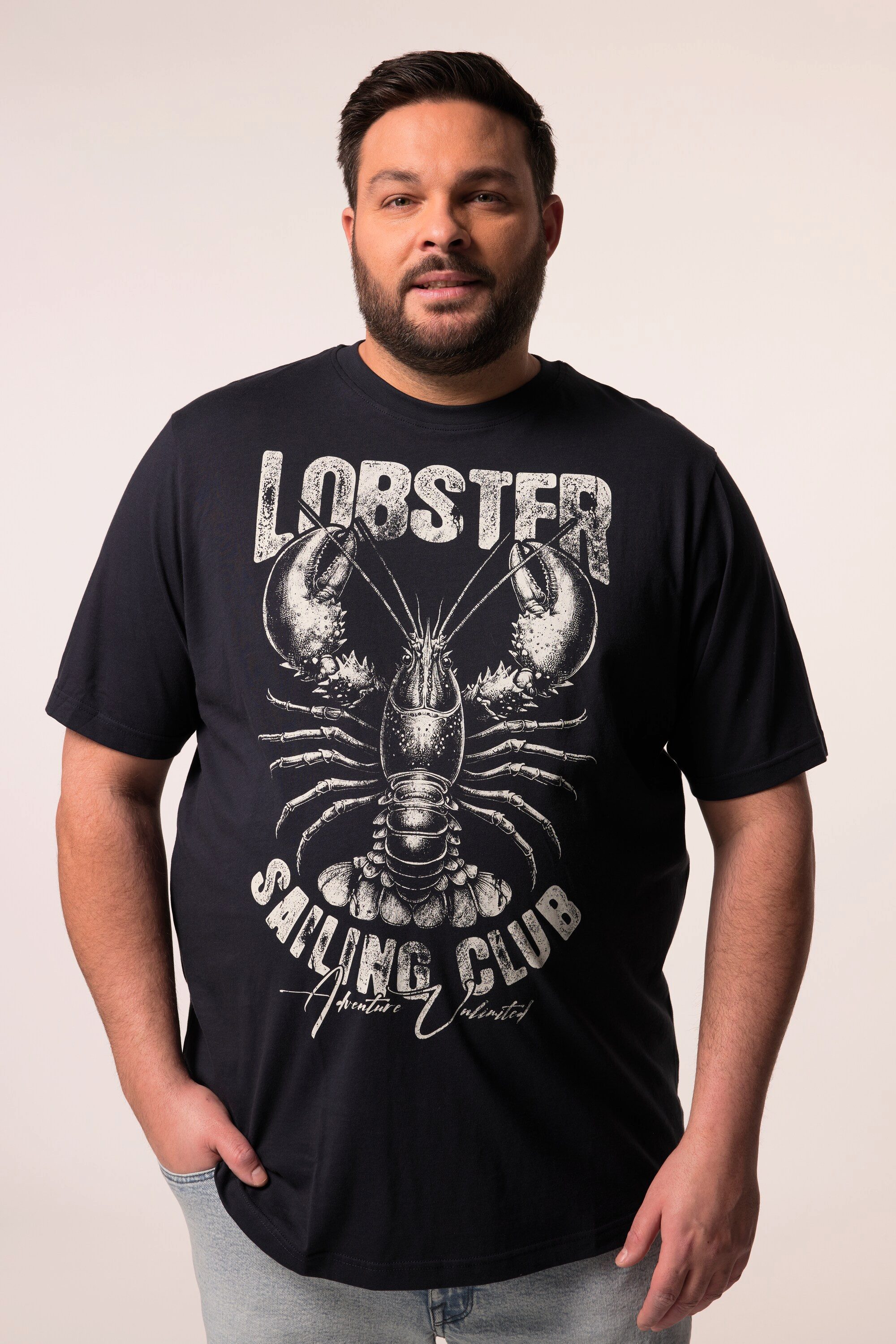 Men Plus T-Shirt Men+ T-Shirt Halbarm Print bis 8 XL günstig online kaufen