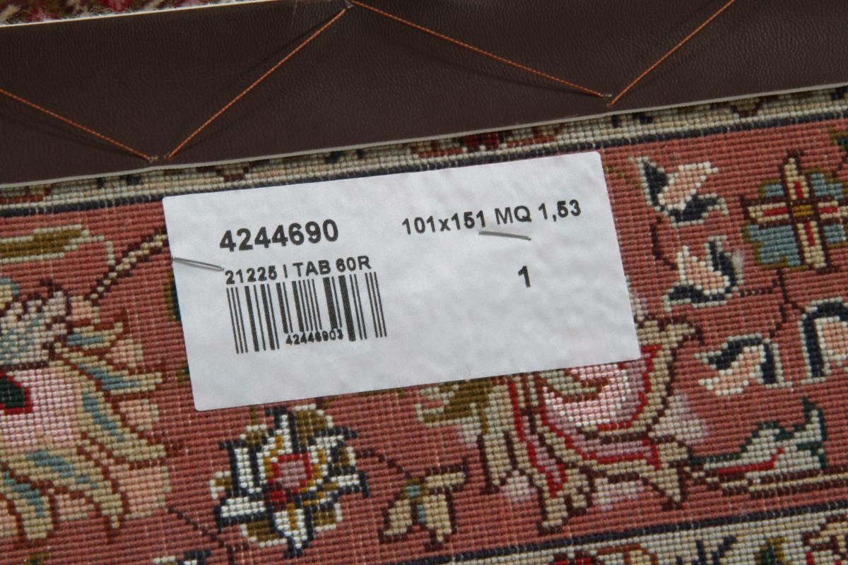 Orientteppich Nain 7 Handgeknüpfter / 50Raj Täbriz Trading, Perserteppich, mm 102x150 Orientteppich rechteckig, Höhe: