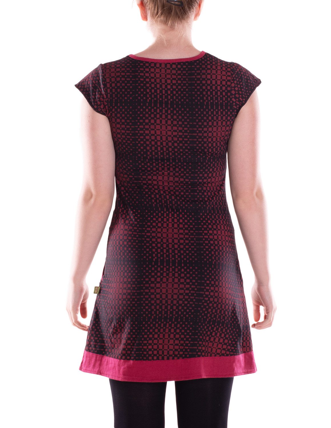 Vishes Sommerkleid Damen Mini-Kleid Baumwolle Casual A-Linie mit Taschen Alternative Bekleidung, Ethno, Hippie, Retro Style