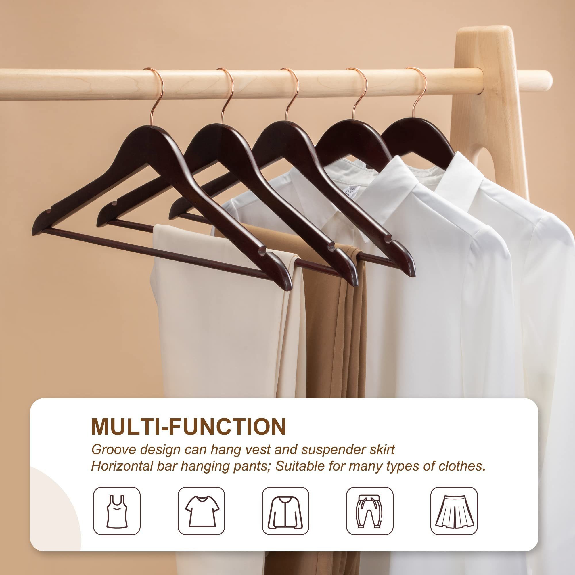 House Day Kleiderbügel Holz für Anzüge, rutschfest, (20-tlg), Kleiderbügel günstig online kaufen