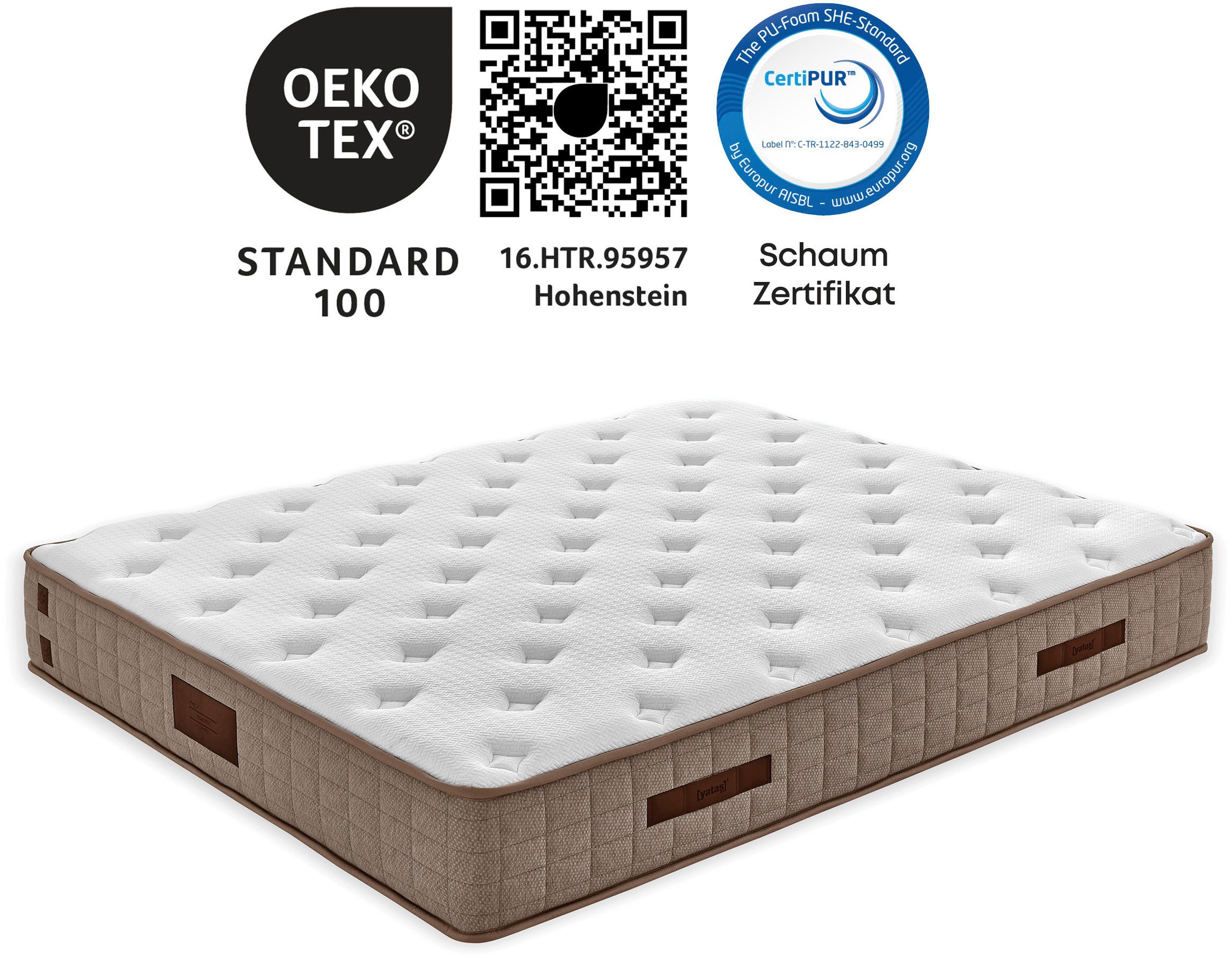 Taschenfederkernmatratze »Majestät First Class«, Yatas, 30 cm hoch, spezielles Federkernsystem, punktelastische Unterstützung