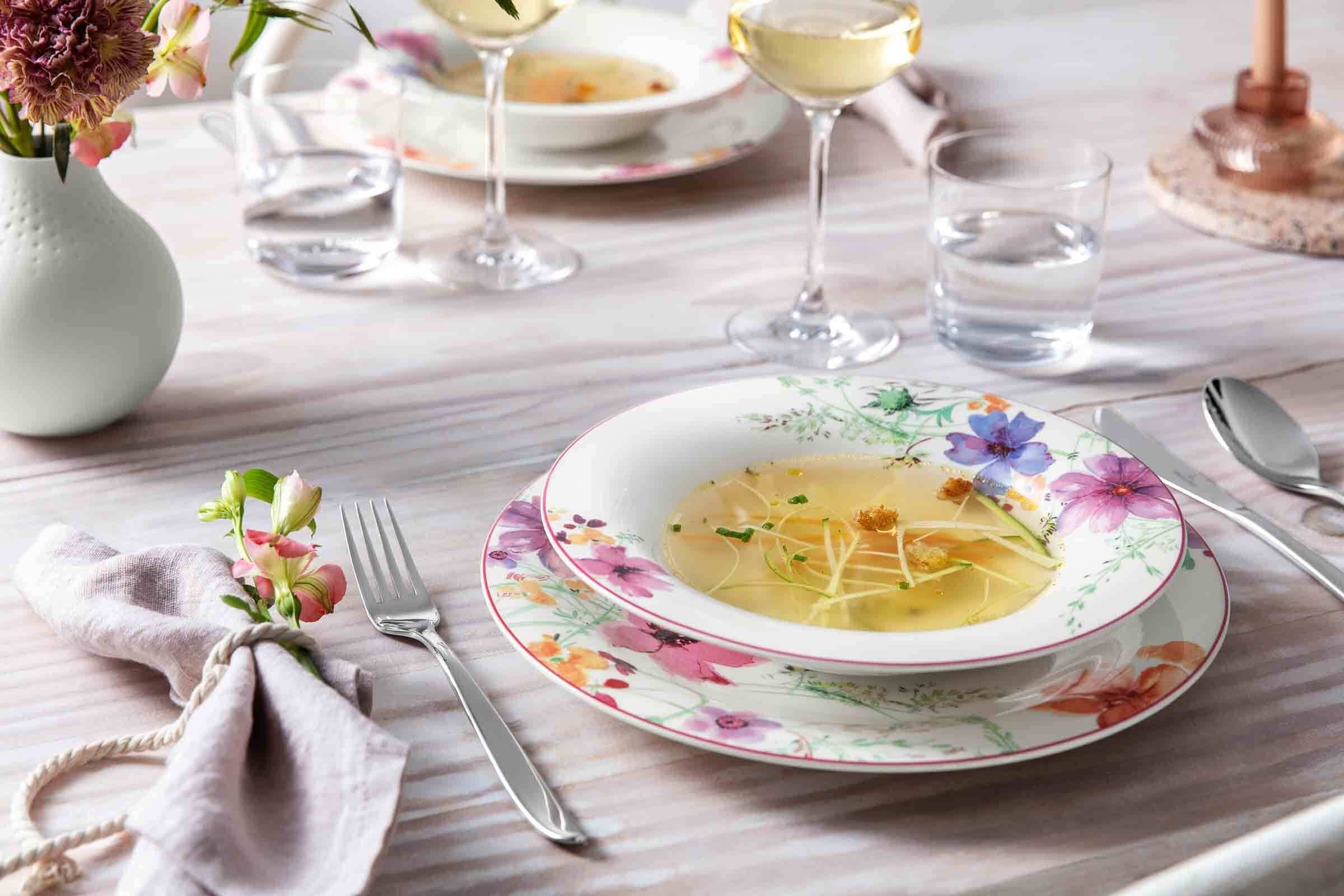 Villeroy & Boch Tafelservice Mariefleur Basic Tafel-Set 12er Set (12-tlg), 6 Personen, Porzellan
