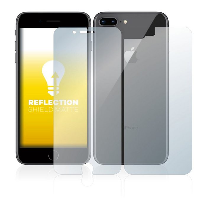 upscreen Schutzfolie für Apple iPhone 8 Plus (Display+Rückseite) Displayschutzfolie Folie matt entspiegelt Anti-Reflex