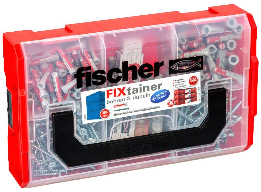 & und Schrauben- FixTainer dübeln (547166) Dübel-Set fischer bohren