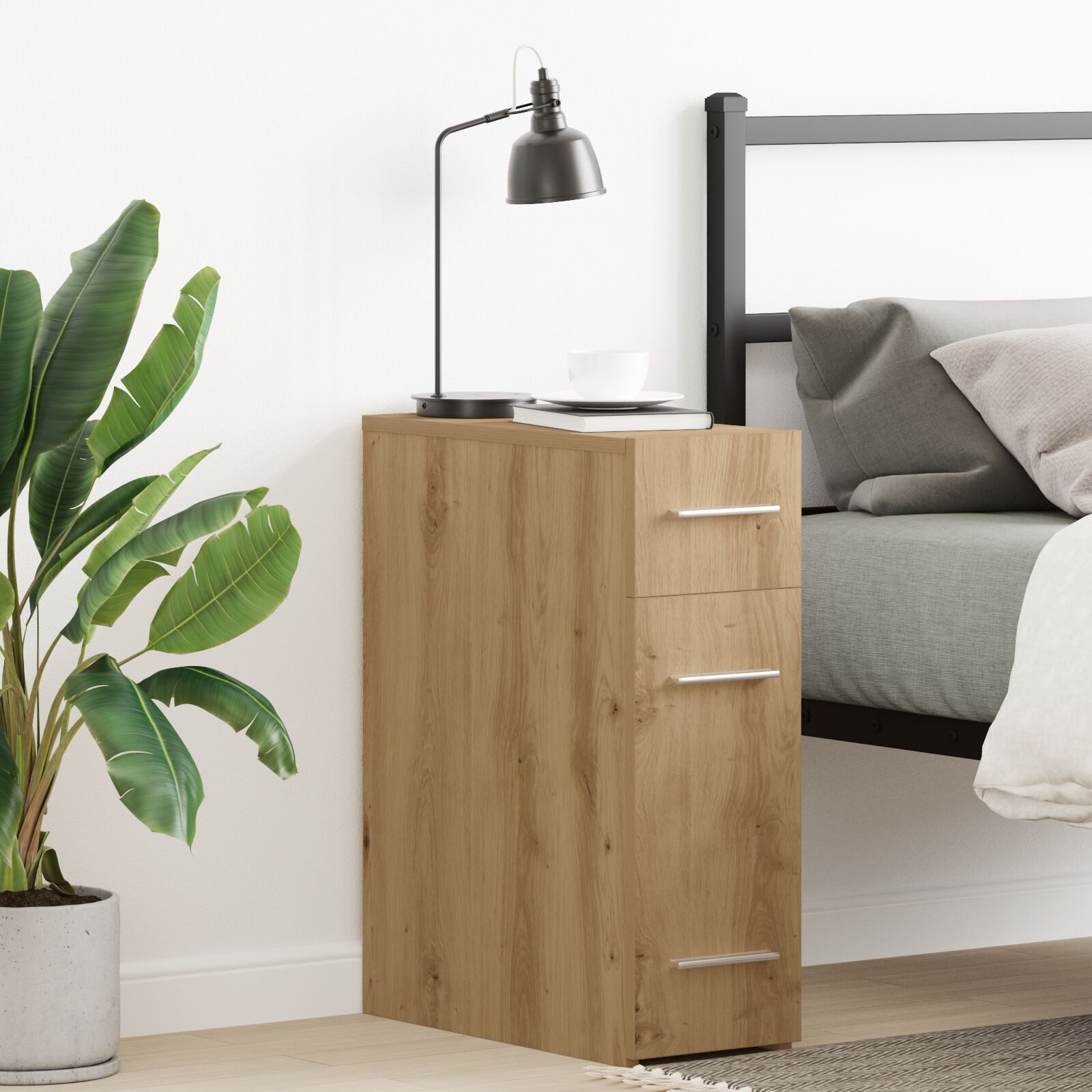 vidaXL Apothekerschrank 20 x 45,5 x 60 cm Apothekerschrank Artisan Eiche 20x45,5x60 cm Spanpla