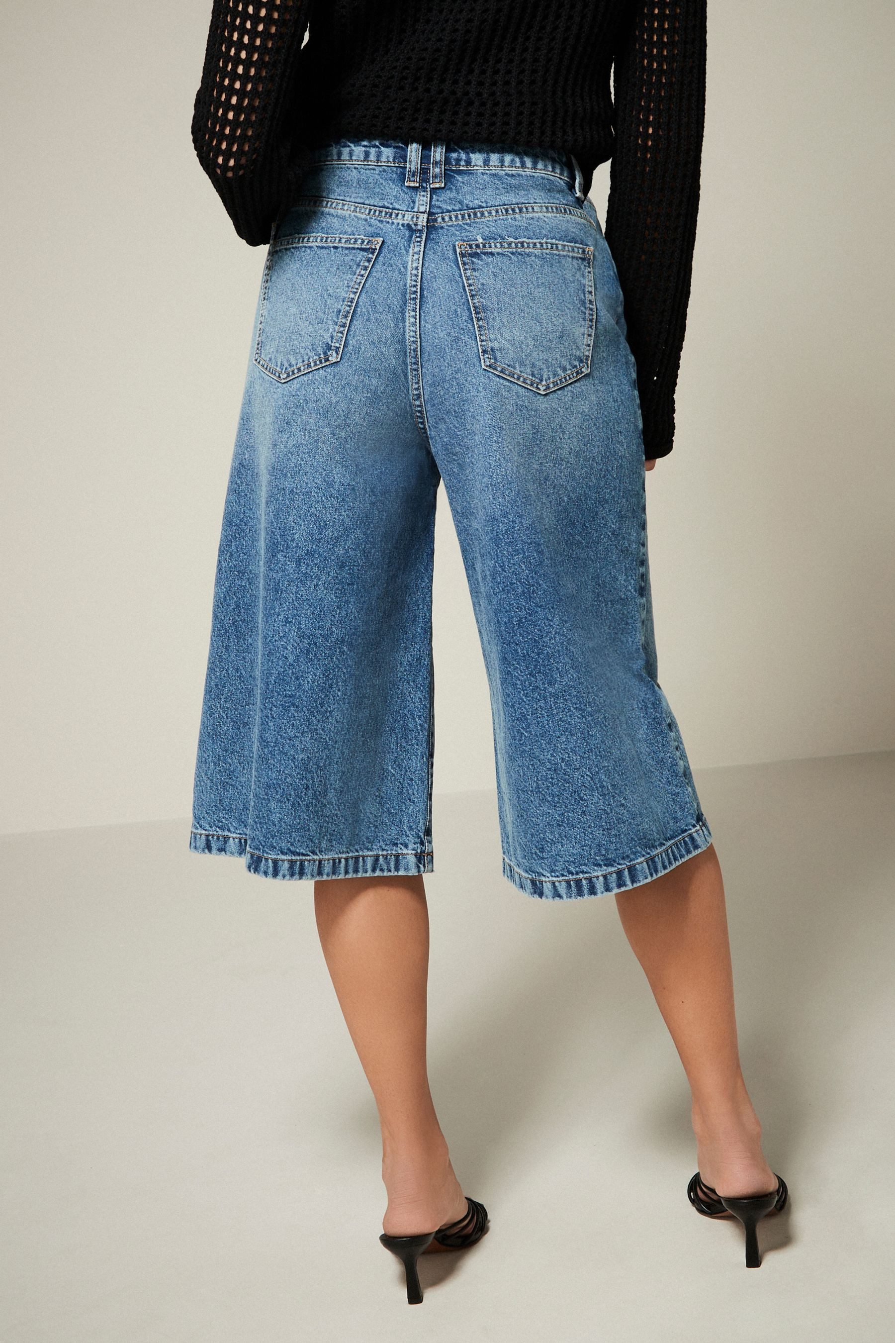 Next Shorts Lange Jort-Jeansshorts, Kurzgröße (1-tlg) günstig online kaufen