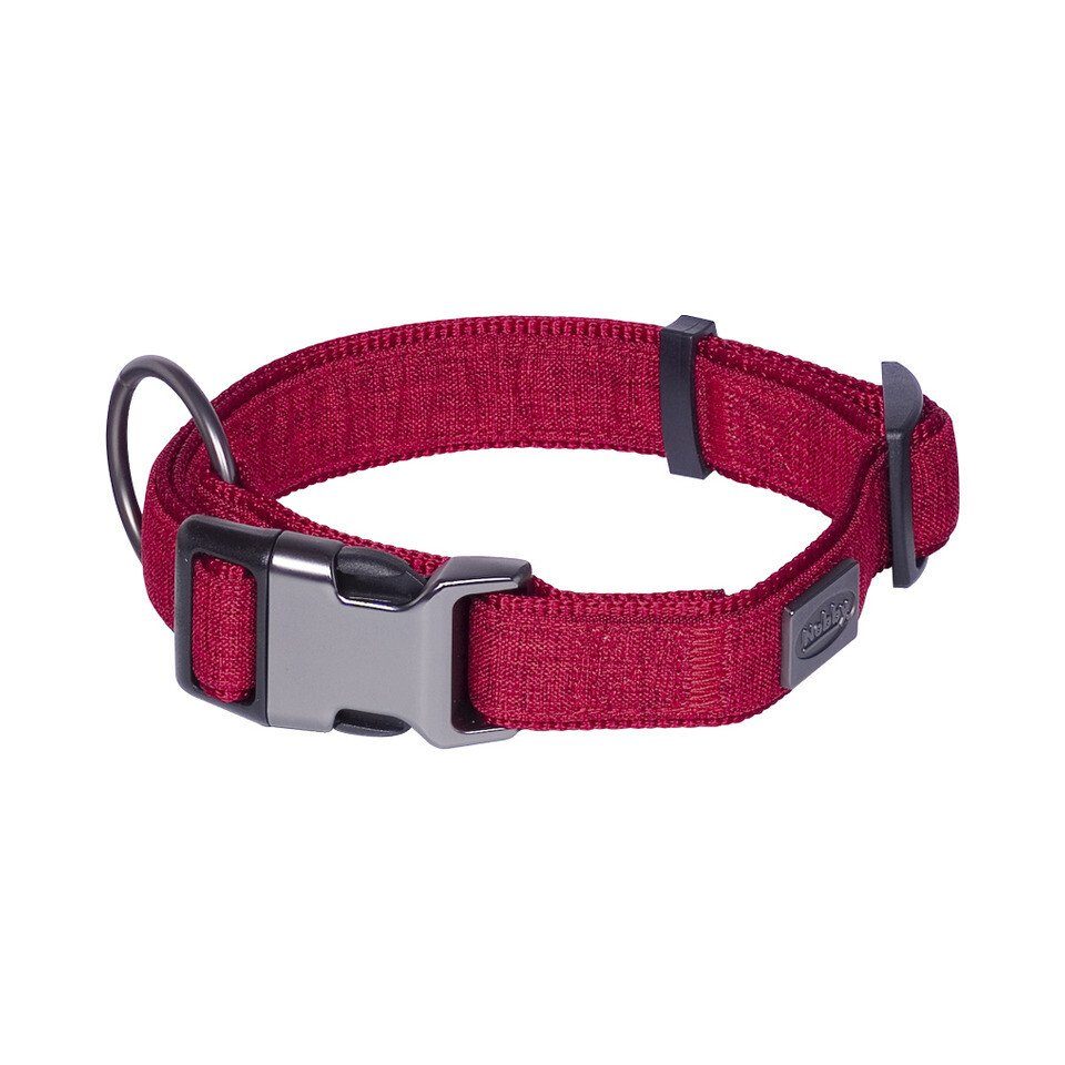 Hunde-Halsband Halsband Linen Deluxe rot