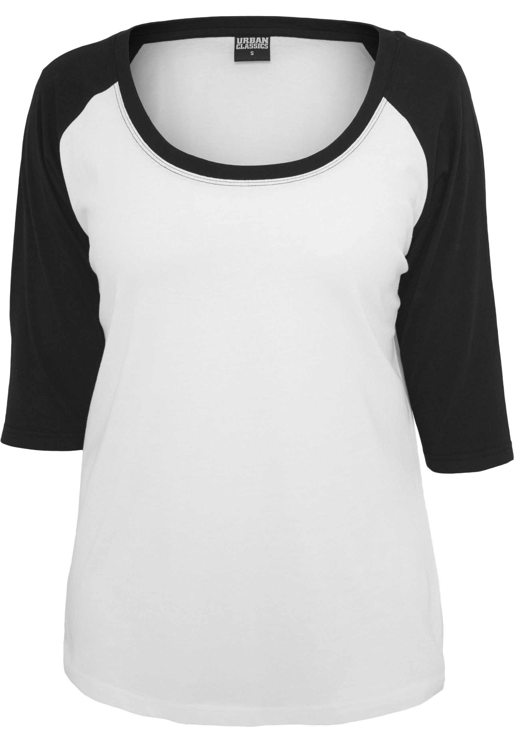 URBAN CLASSICS Kurzarmshirt Urban Classics Damen Ladies 3/4 Contrast Raglan Tee (1-tlg)