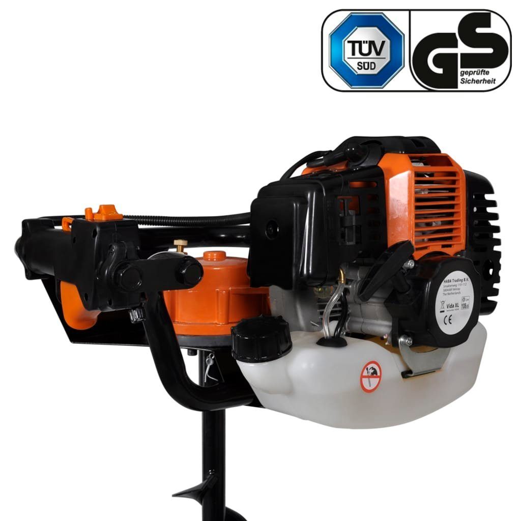 vidaXL Handerdbohrer Erdbohrer Orange
