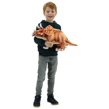 Sweety-Toys Kuscheltier Sweety Toys 10844 Plüsch Dinosaurier 62 cm braun Triceratops -Dreihorngesicht -