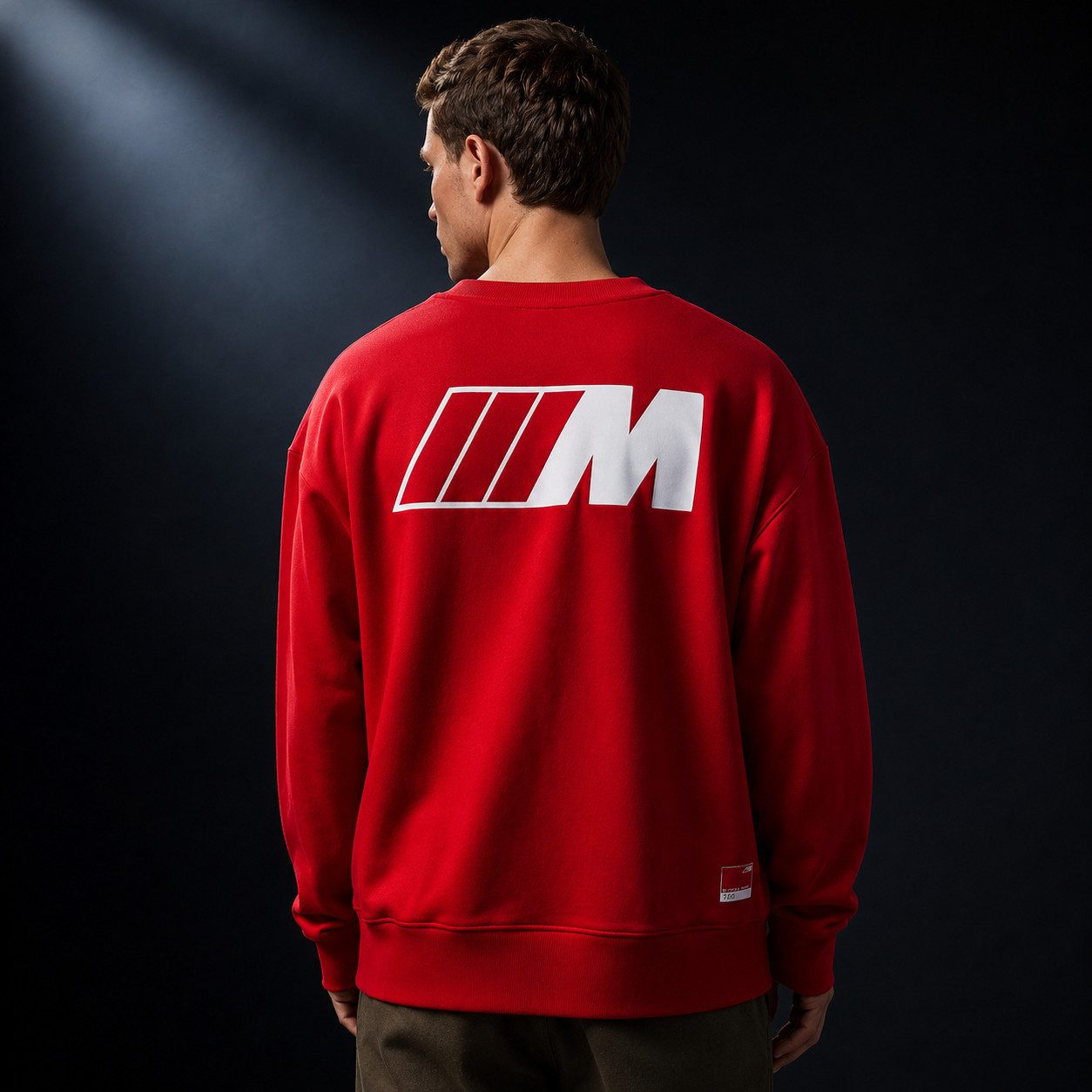 BMW Rundhalspullover BMW M Logo Oversize Sweater rot Pullover