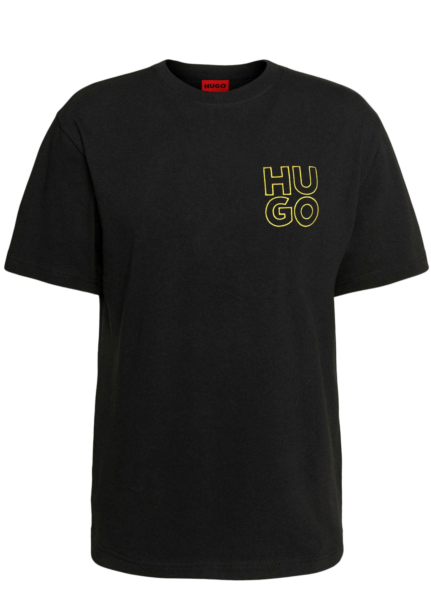 HUGO T-Shirt Hugo Boss Shirt Daiman Label stick auf der Brust