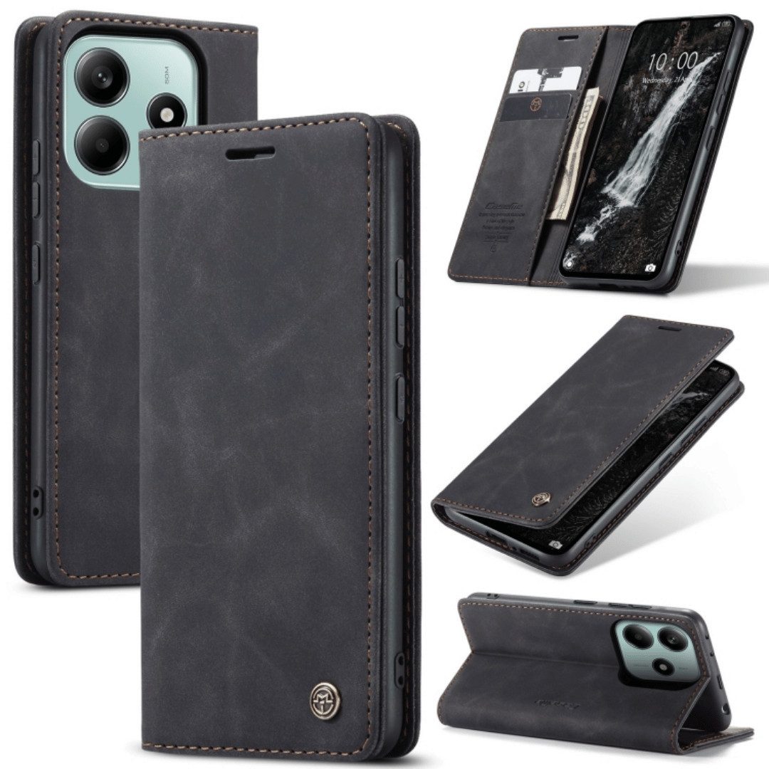 SmartUP Smartphone-Hülle für Xiaomi Redmi Note 14 5G Klapphülle Fliphülle Tasche Case Cover 6,67 Zoll, Integrierte Standfunktion, zwei Kartenfächer