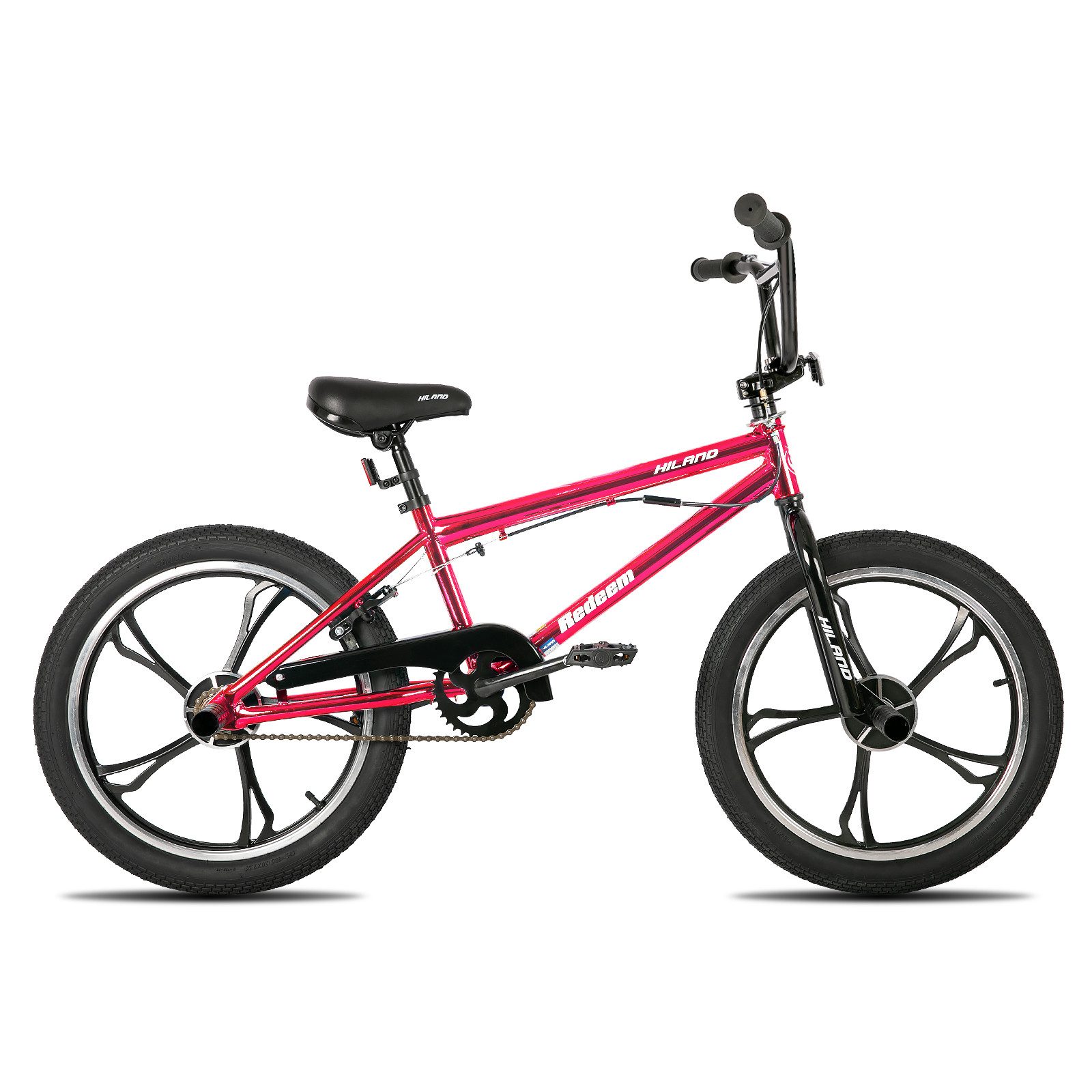 HILAND BMX-Rad 20" BMX Freestyle Fahrrad mit Stahlrahmen & 360° Rotor, 360 Degree Rotor Freestyle, 4 Pegs Single Speed