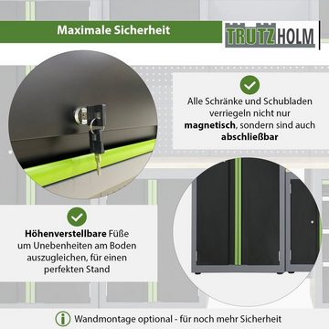 TRUTZHOLM Werkstatt-Set Werkstattwand modulares Werkstattschranksystem aus Stahl mit Lochwand, (13-tlg)