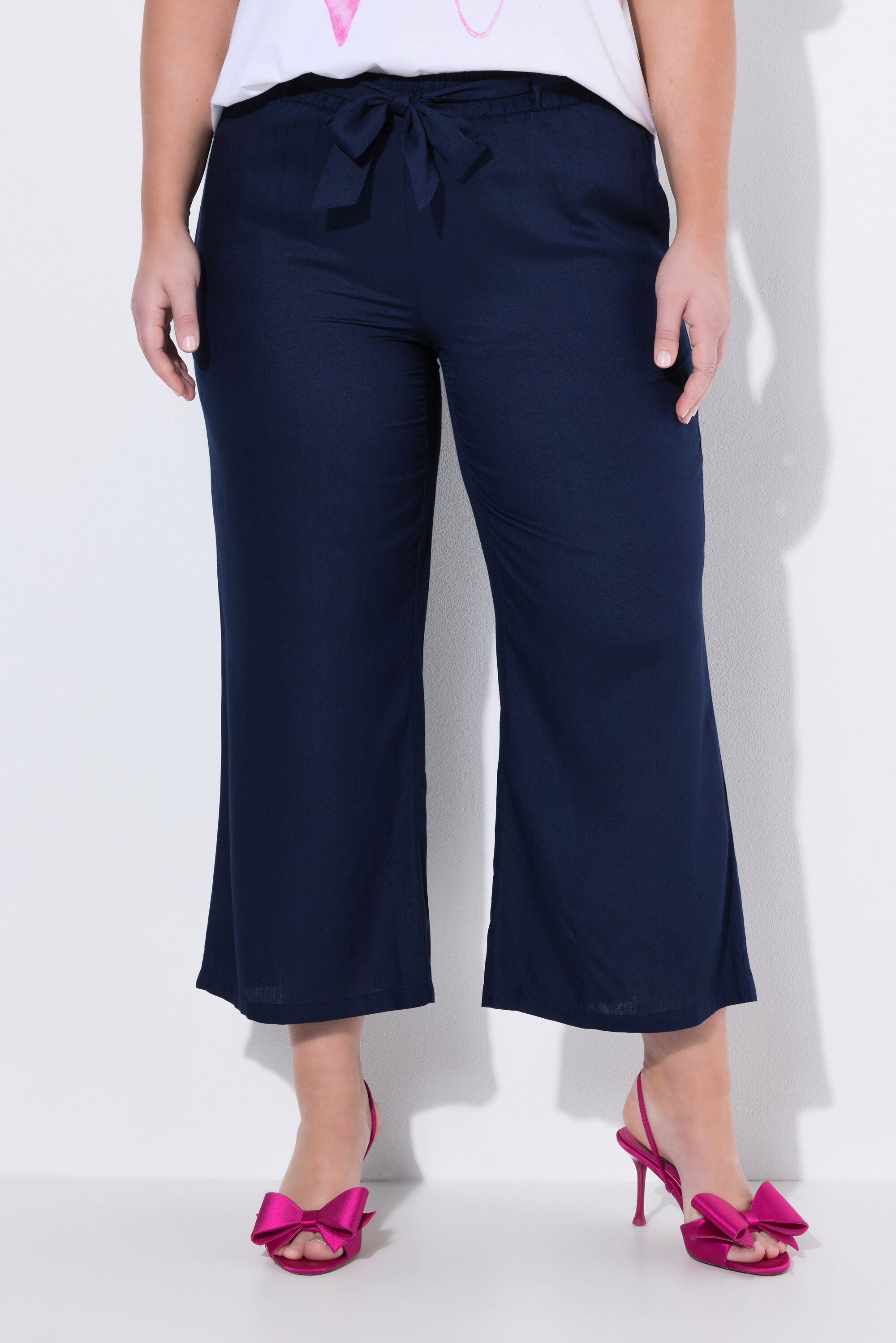 MIAMODA Culotte Culotte weites gerades Bein Bindegürtel