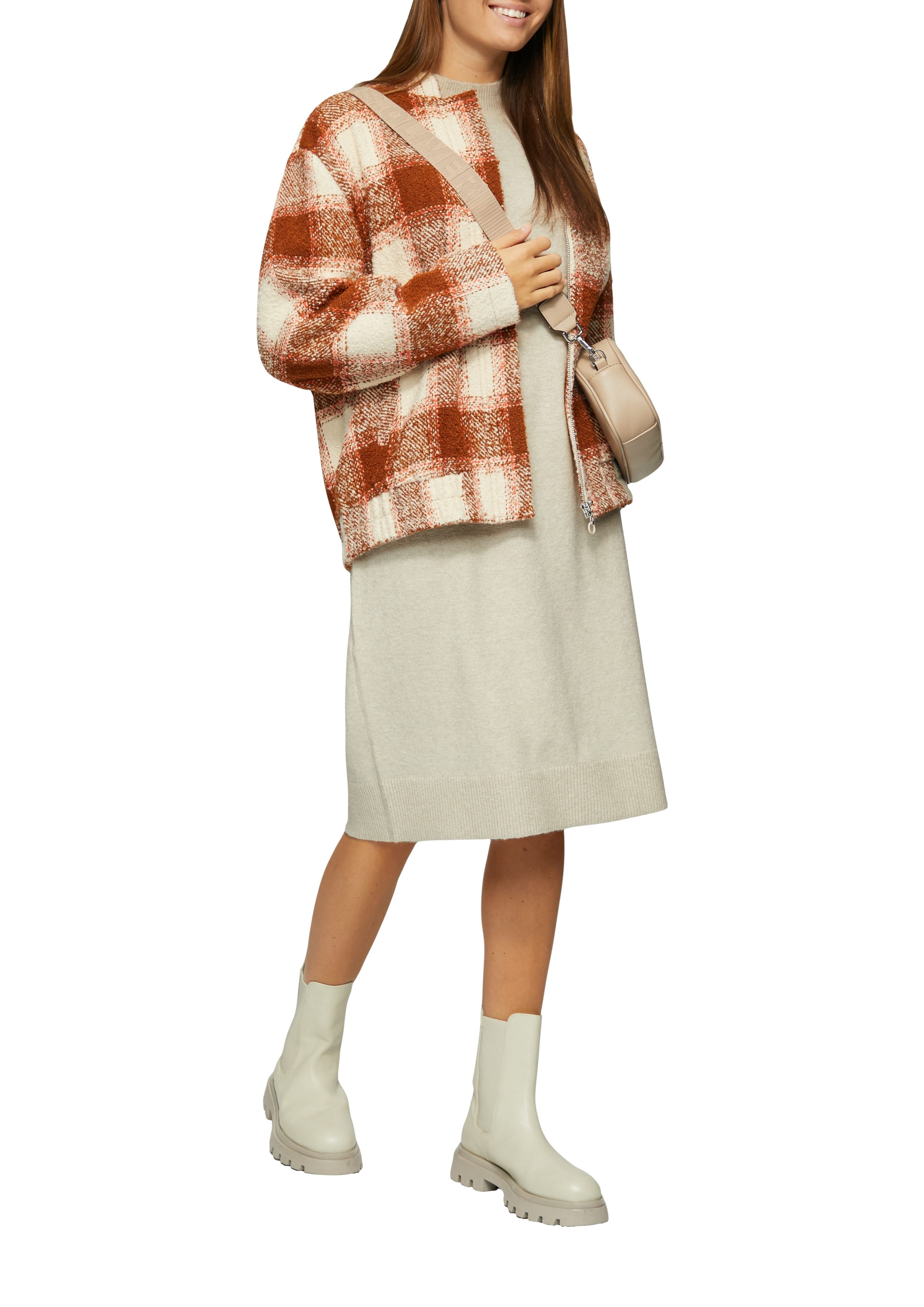 s.Oliver Strickkleid in 3/4 Länge - mit Stehkragen günstig online kaufen