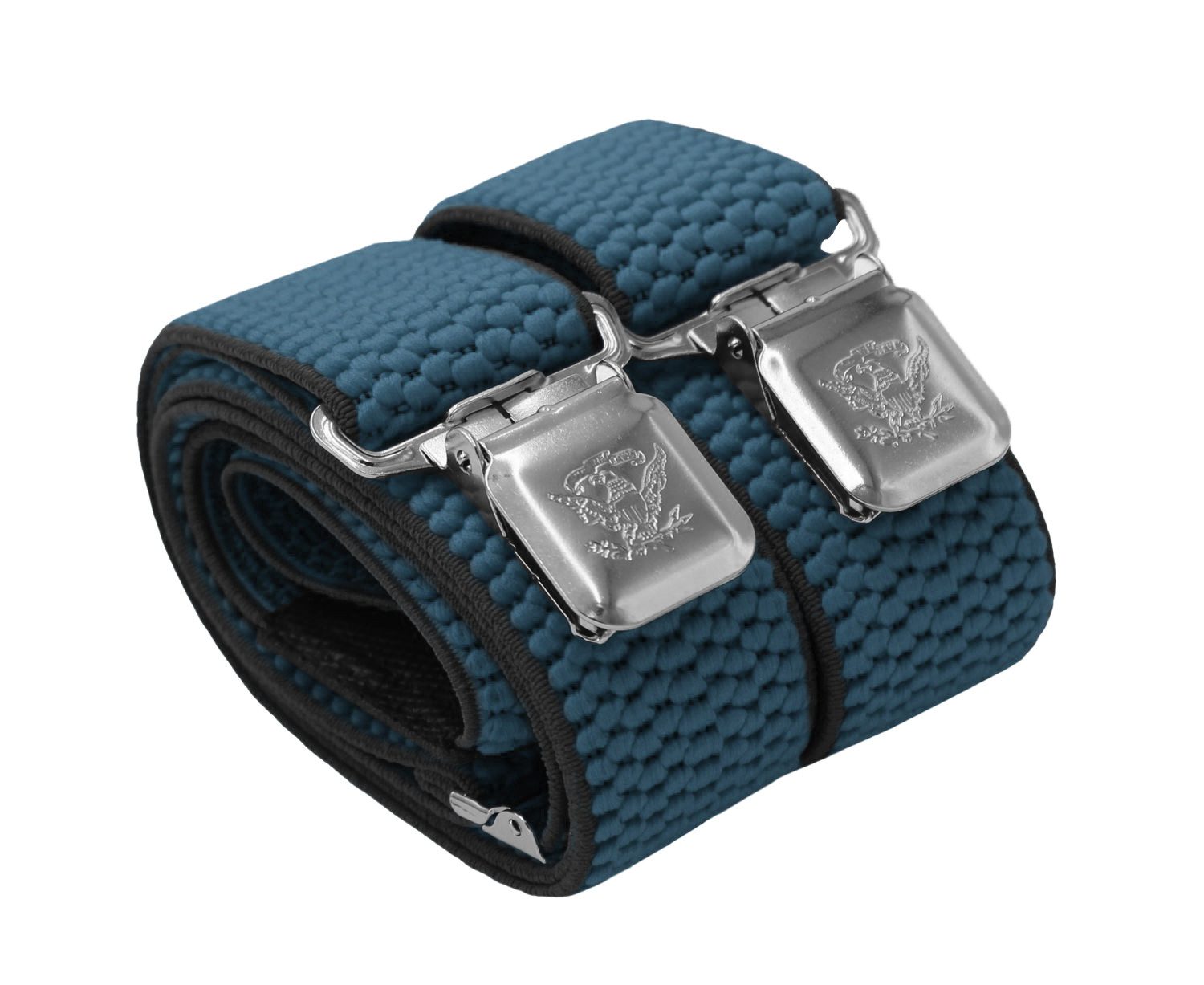 Fabio Farini Hosenträger 4cm Breites Y-Design verstellbar mit extra starken Clipverschluss, Blau