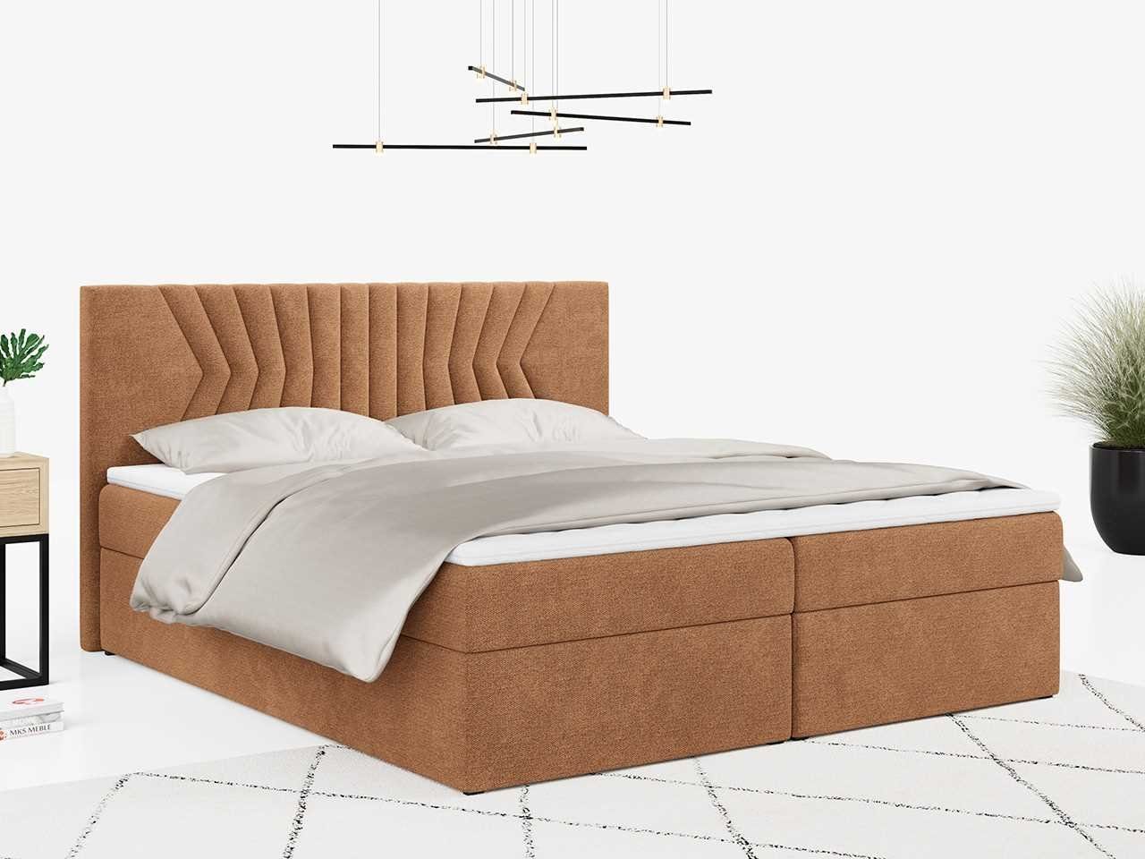 MKS MÖBEL Boxspringbett Schlafzimmer, für STELLE Praktisch Multipocket-Matratze, Doppelbett, 2, Modern