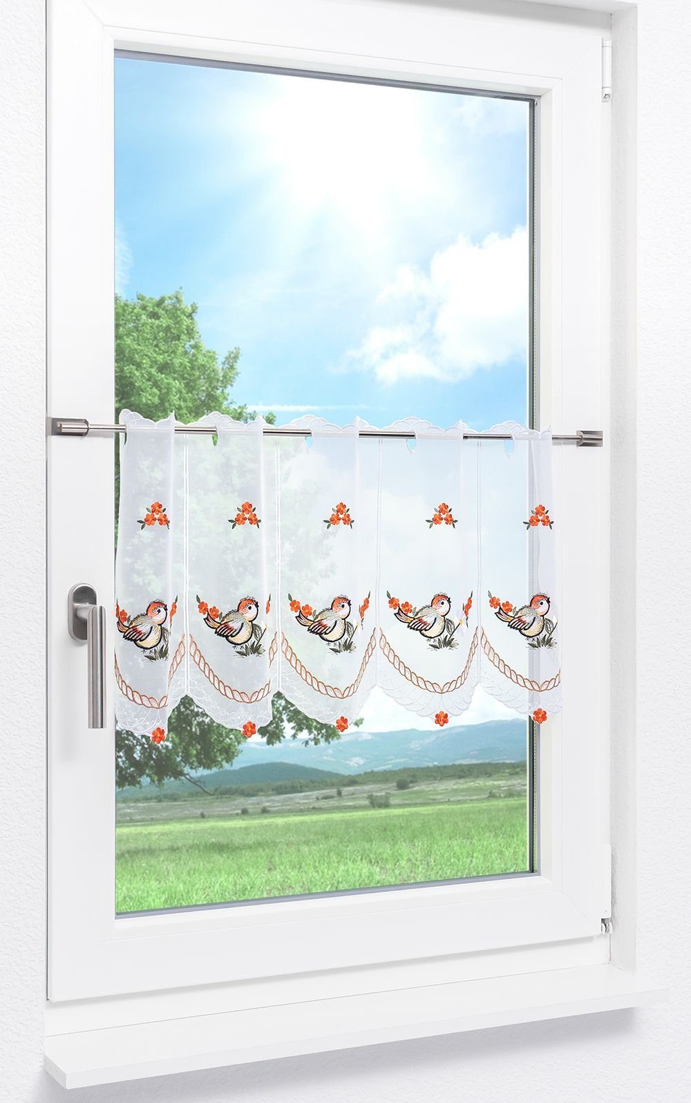 Plauener Spitze® Scheibengardine Sperling, (1 St), günstig online kaufen