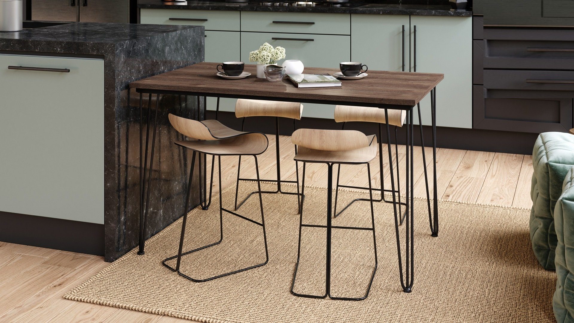 Mazzoni Esstisch Design Hairpin Esszimmer Tisch günstig online kaufen