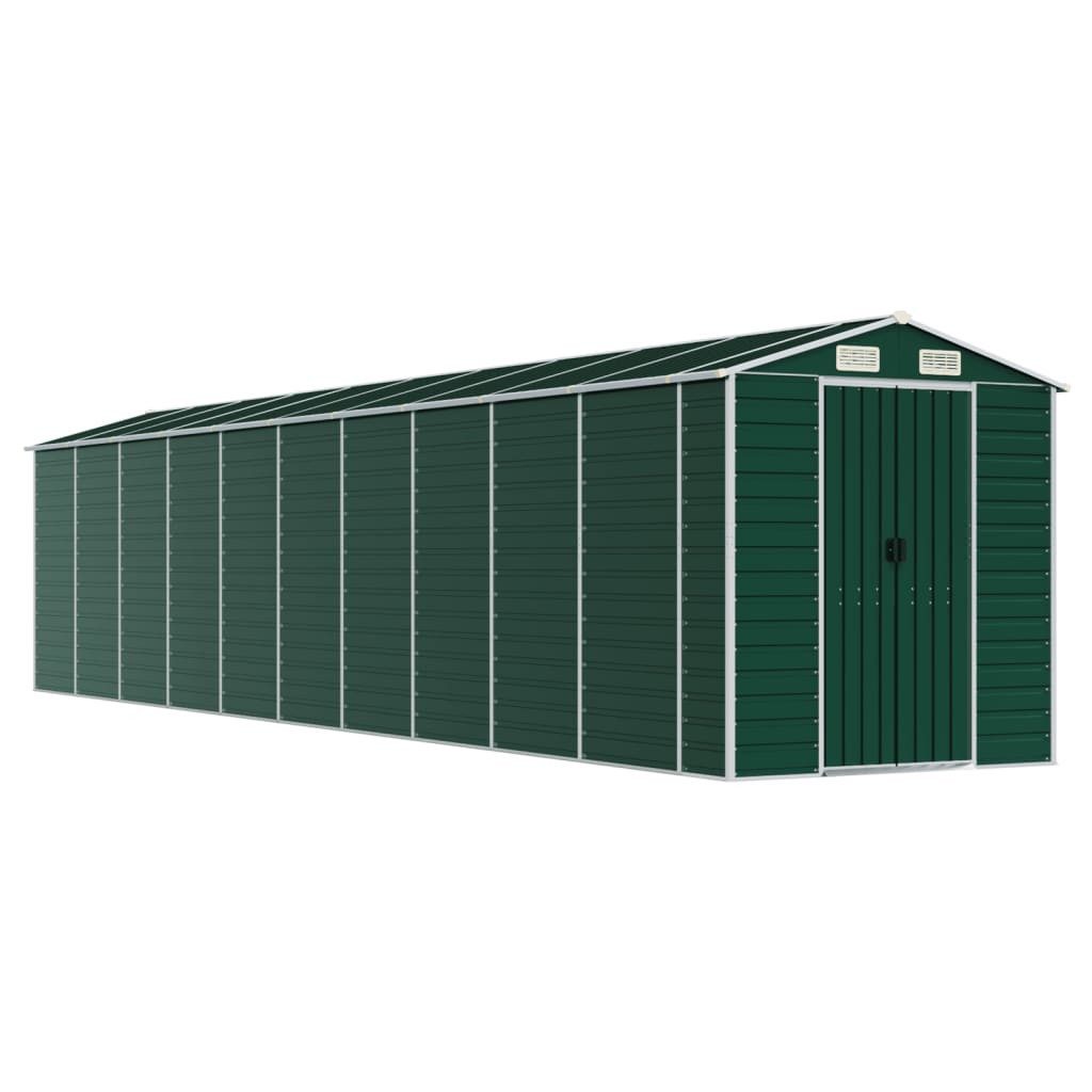 vidaXL Gartenhaus Gerätehaus Grün 191x895x198 cm Verzinkter Stahl