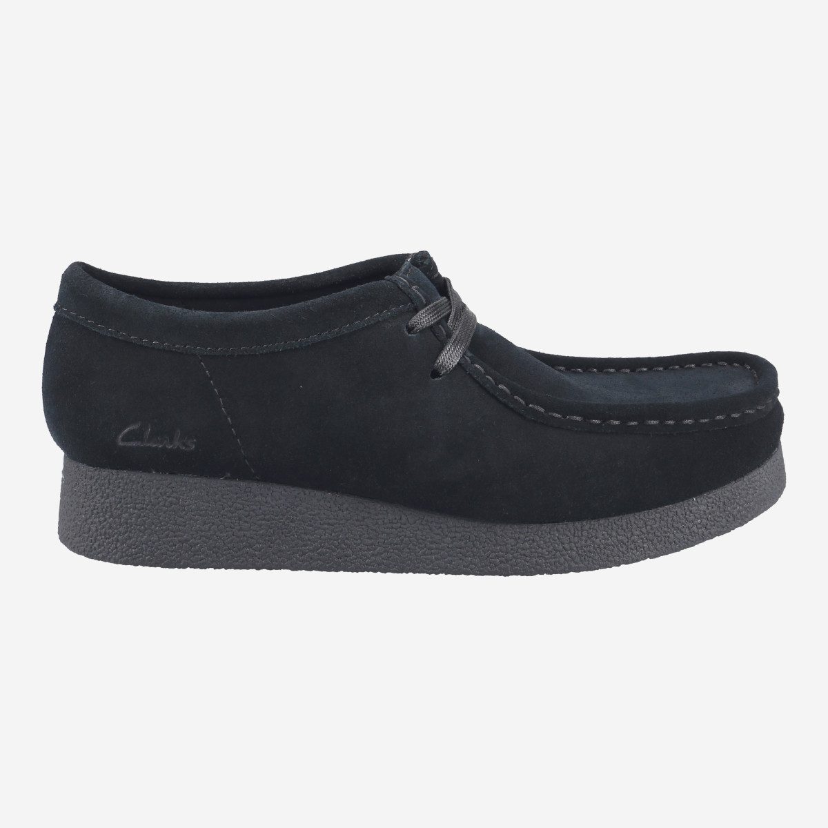 Clarks WallabeeEVOSh 26174746 4, Schnürschuhe in Schwarz für Damen Schnürschuh