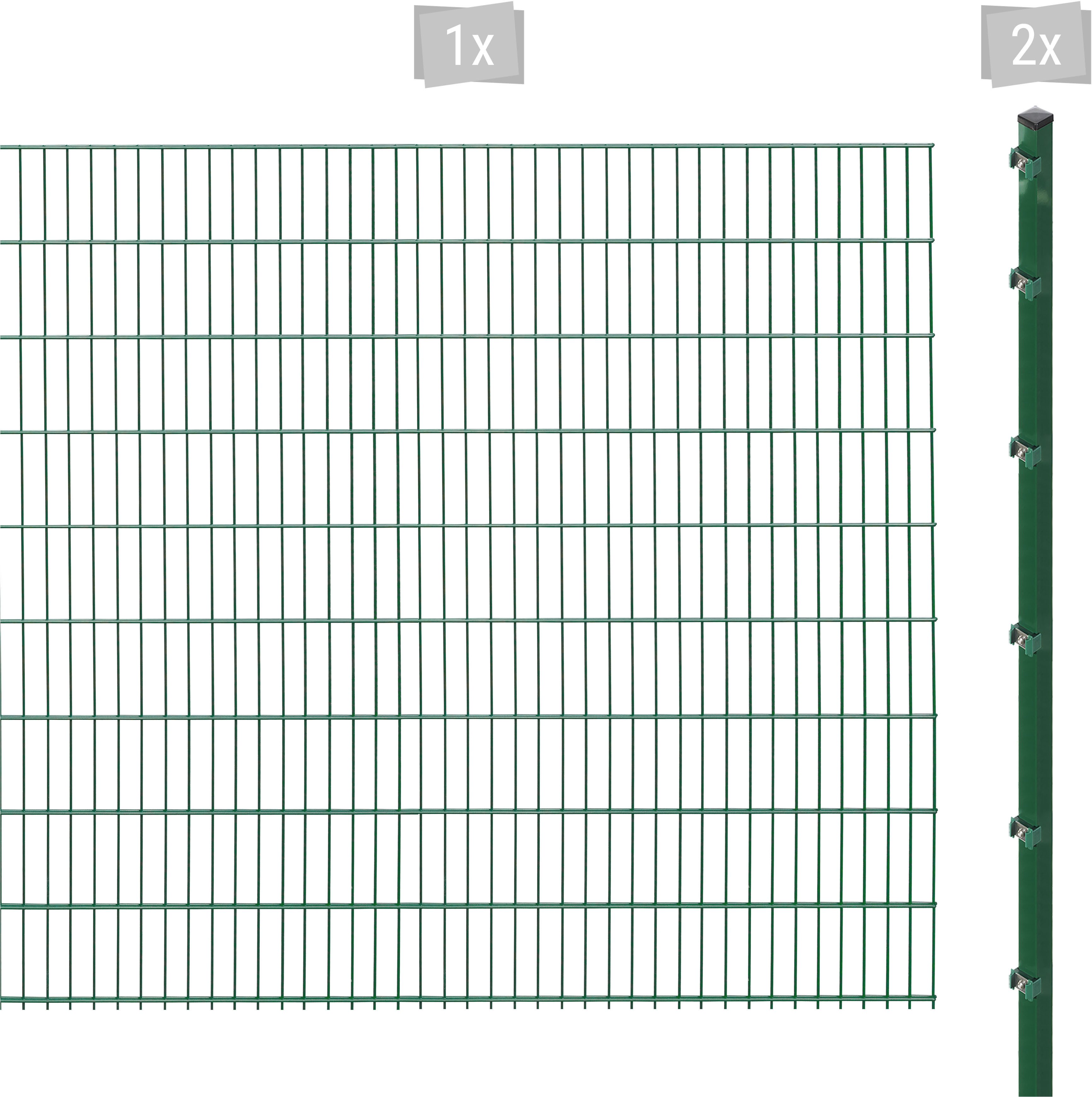 Arvotec Doppelstabmattenzaun ESSENTIAL 183 zum Einbetonieren, (Set, 3-St), Zaunhöhe 183 cm, Zaunlänge 2 - 60 m