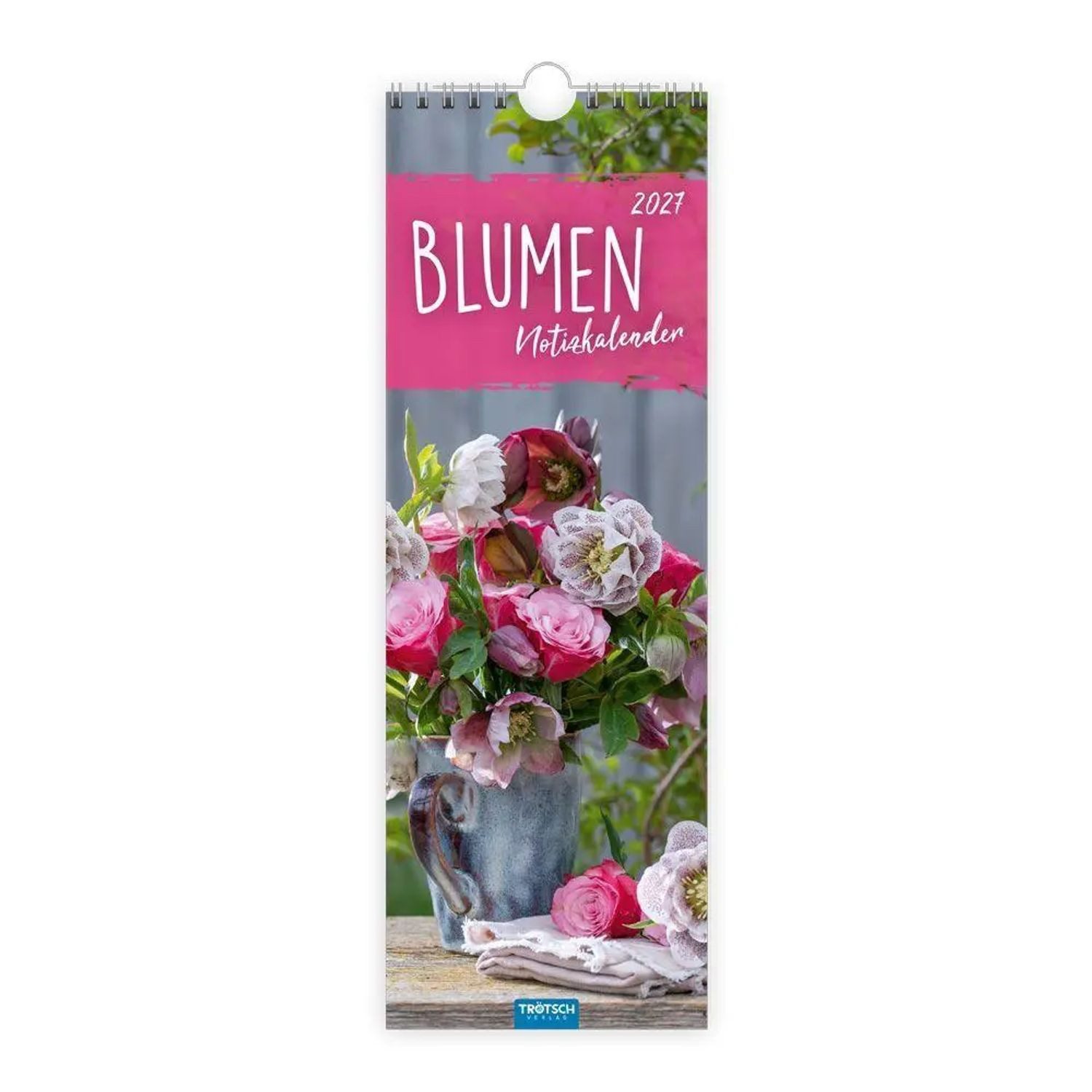 Trötsch Verlag Wandkalender TRÖTSCH - Streifenkalender Blumen 2027 Notizkalender