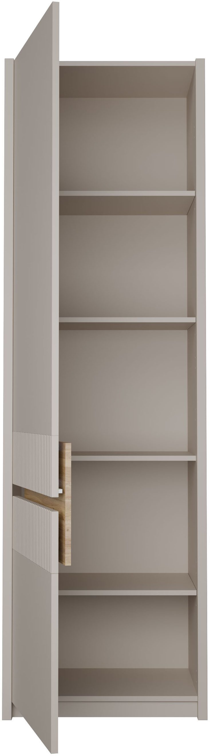 FORTE Drehtürenschrank Oak Squere B/H/T 60,6/197,4/41,7 cm/ Softclose, inklusive Beleuchtung – Bild 5 von 5