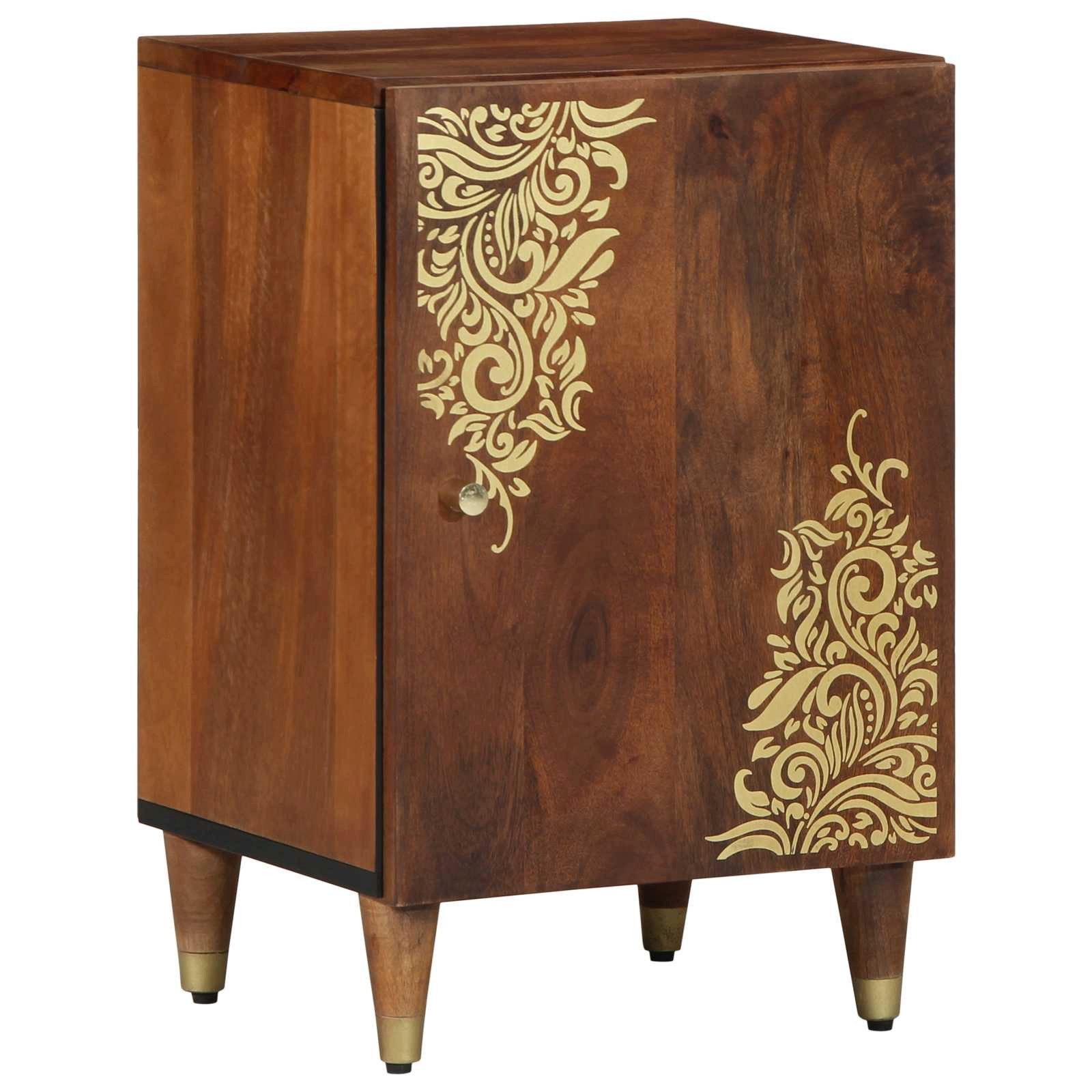 vidaXL Badezimmerspiegelschrank Badezimmerschrank Honigbraun 38 x 33 x 58 cm Massivholz (1-St)