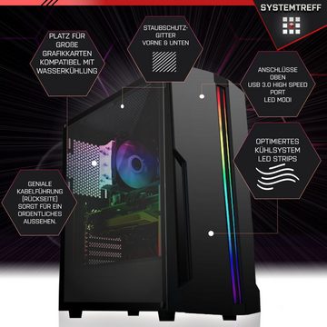 SYSTEMTREFF Basic Gaming-PC (AMD Ryzen 5 5600, GeForce GTX 1650, 16 GB RAM, 512 GB SSD, Luftkühlung, Windows 11, WLAN)