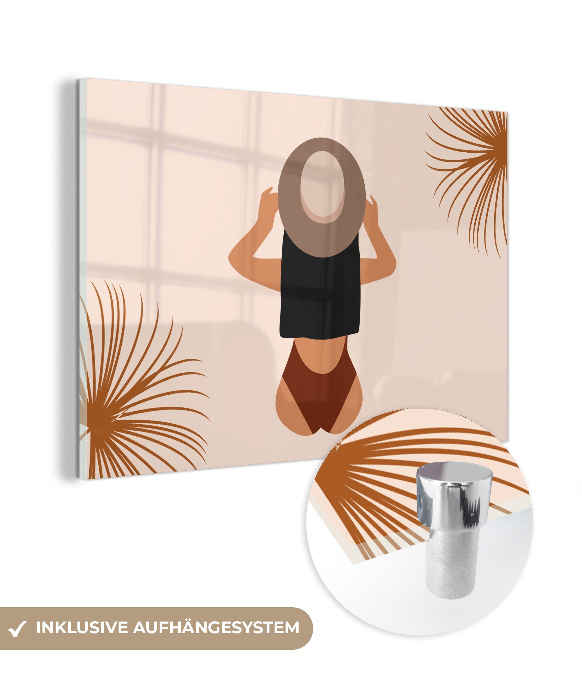 MuchoWow Acrylglasbild Sommer - Frauen - Kleidung, (1 St), Acrylglasbilder Wohnzimmer & Schlafzimmer