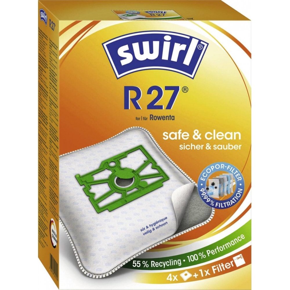 Swirl Luftreiniger Swirl R 27 MP Plus AirSpace Staubsaugerbeutel, Hohe Qualität von Swirl