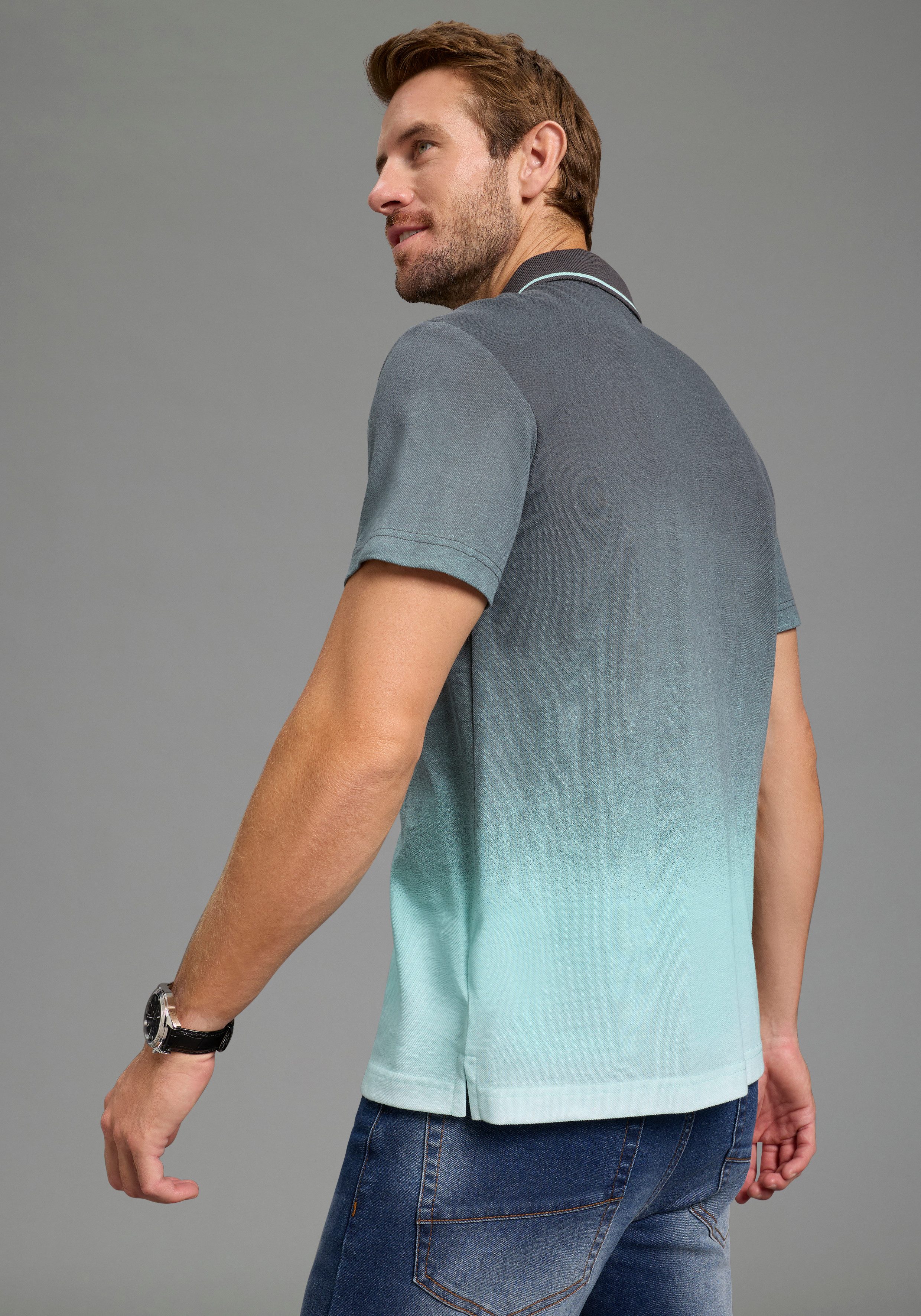 KangaROOS Poloshirt schmale Passform, Halbarm, Casual Stil